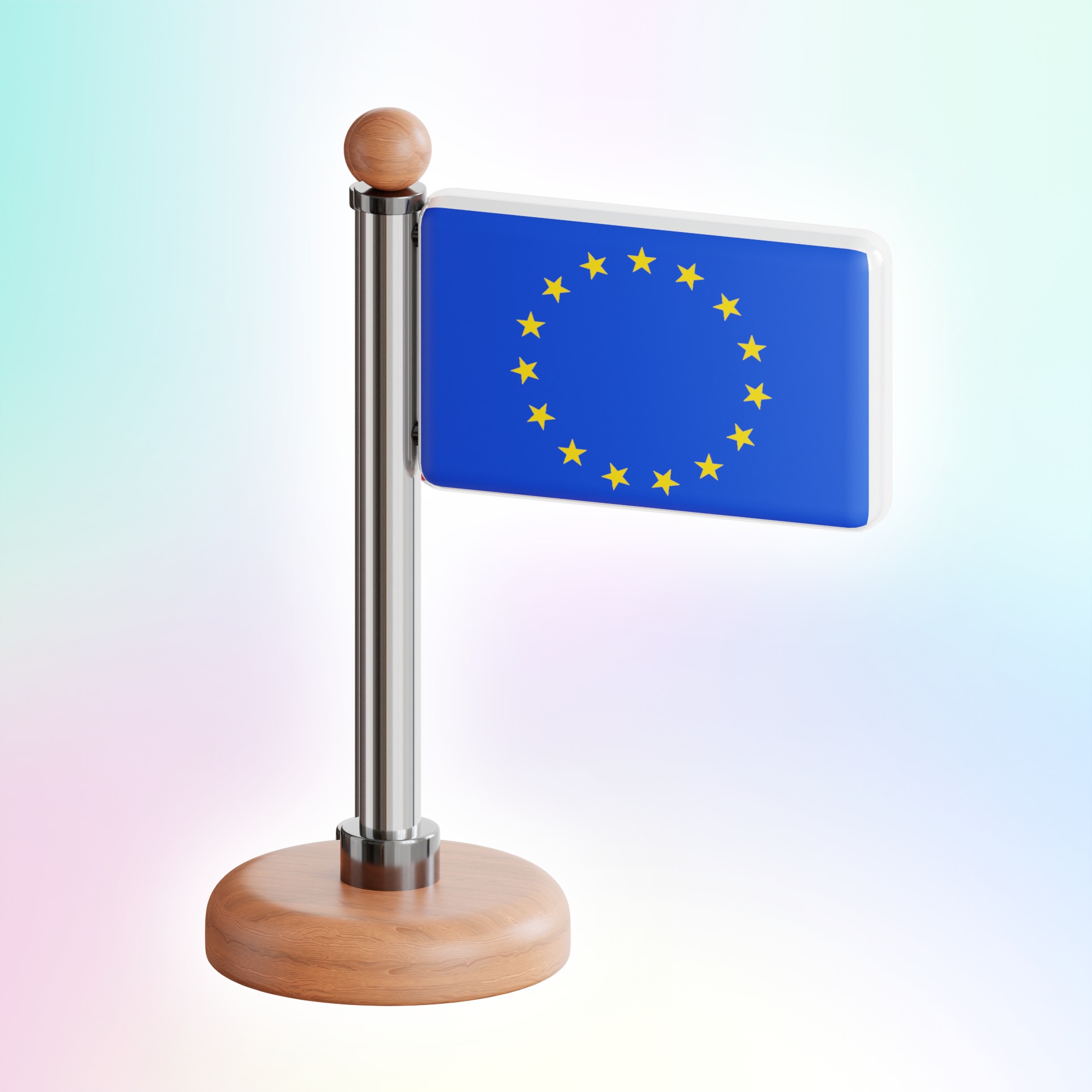 Country Flags Icon Pack from around the World 3D model_2