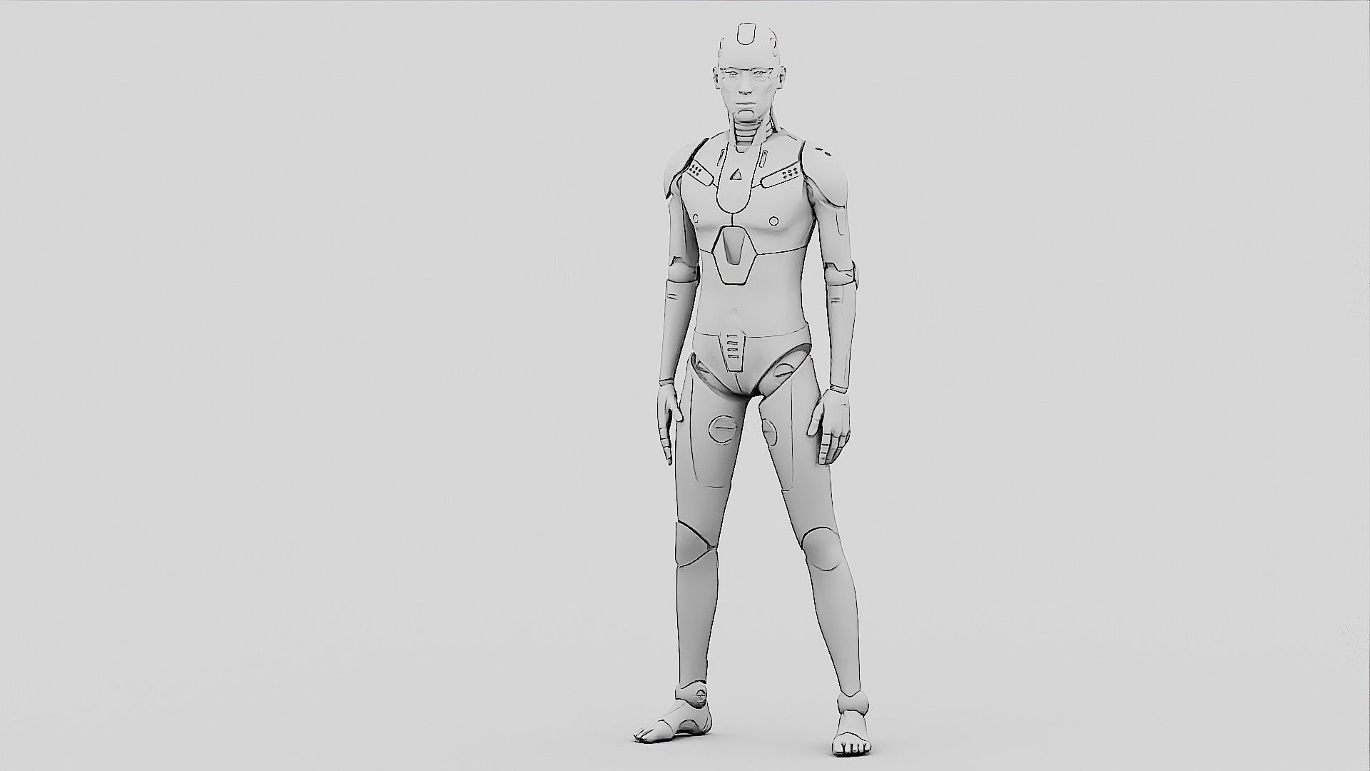HUMANOID ORPHEUS-E  Rigged for Unreal Engine - Unity - MIXAMO 3D model_32