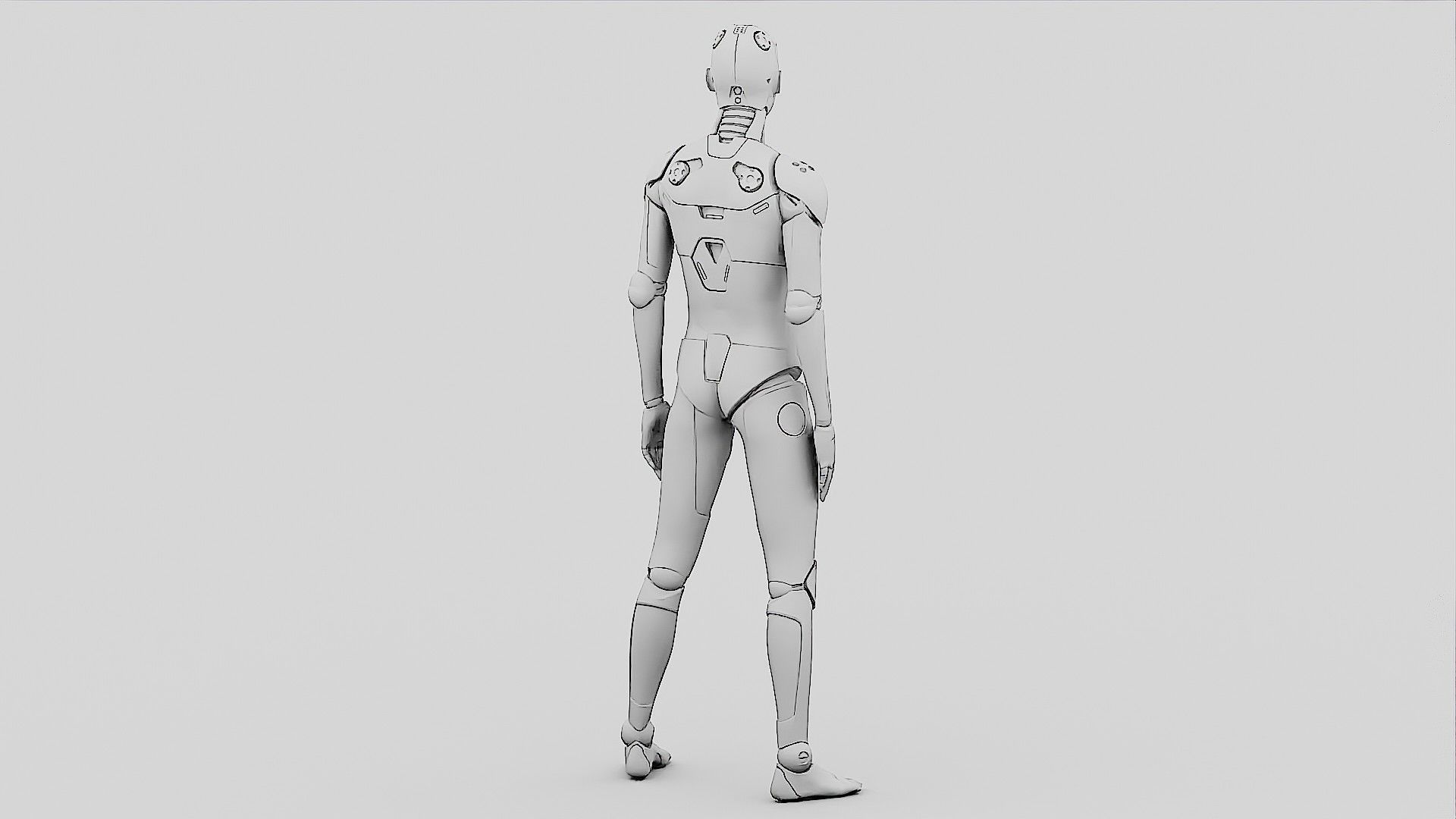 HUMANOID ORPHEUS-E  Rigged for Unreal Engine - Unity - MIXAMO 3D model_33