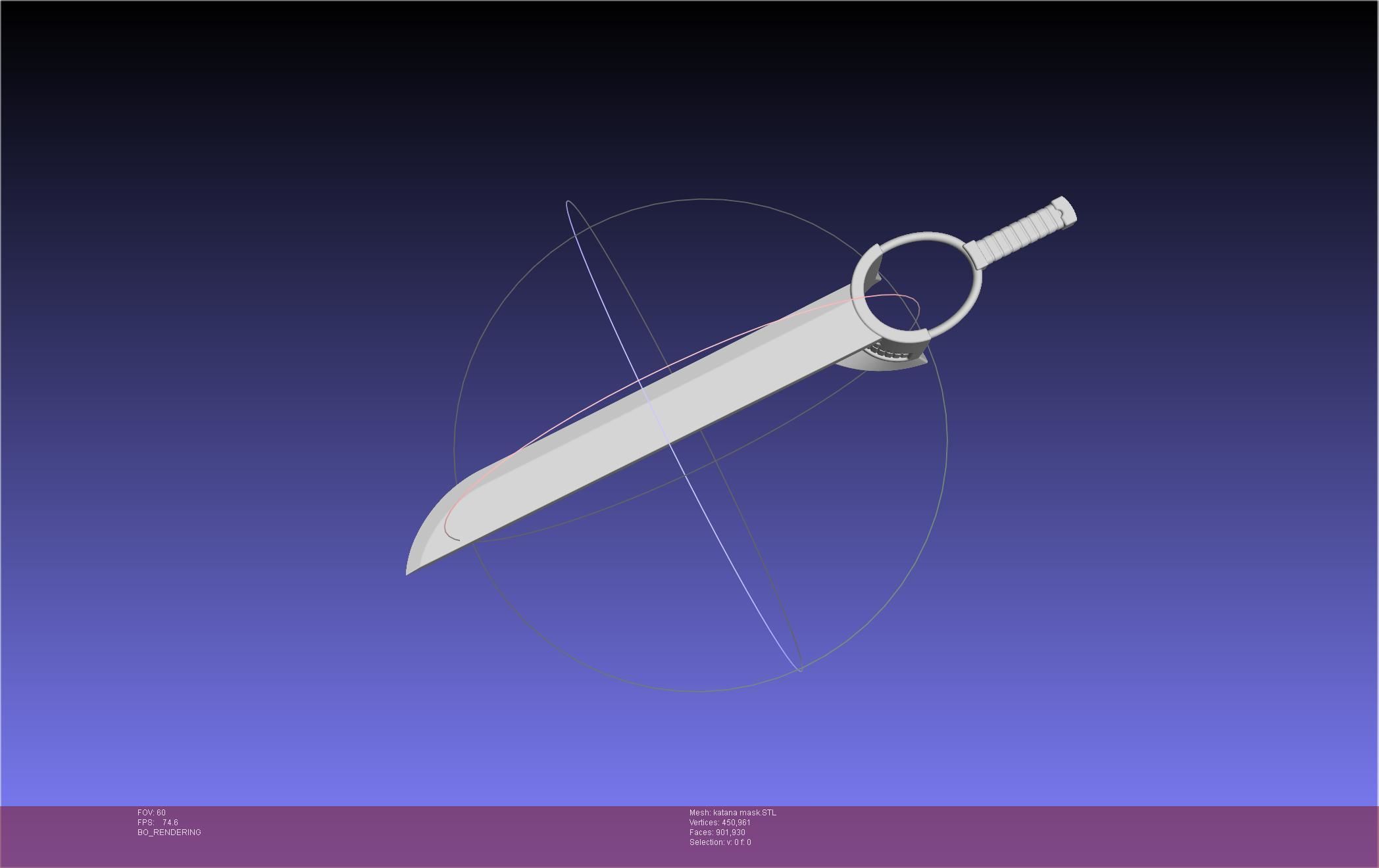 Chainsaw Man Katana Man Mask Frame 3D print model_3