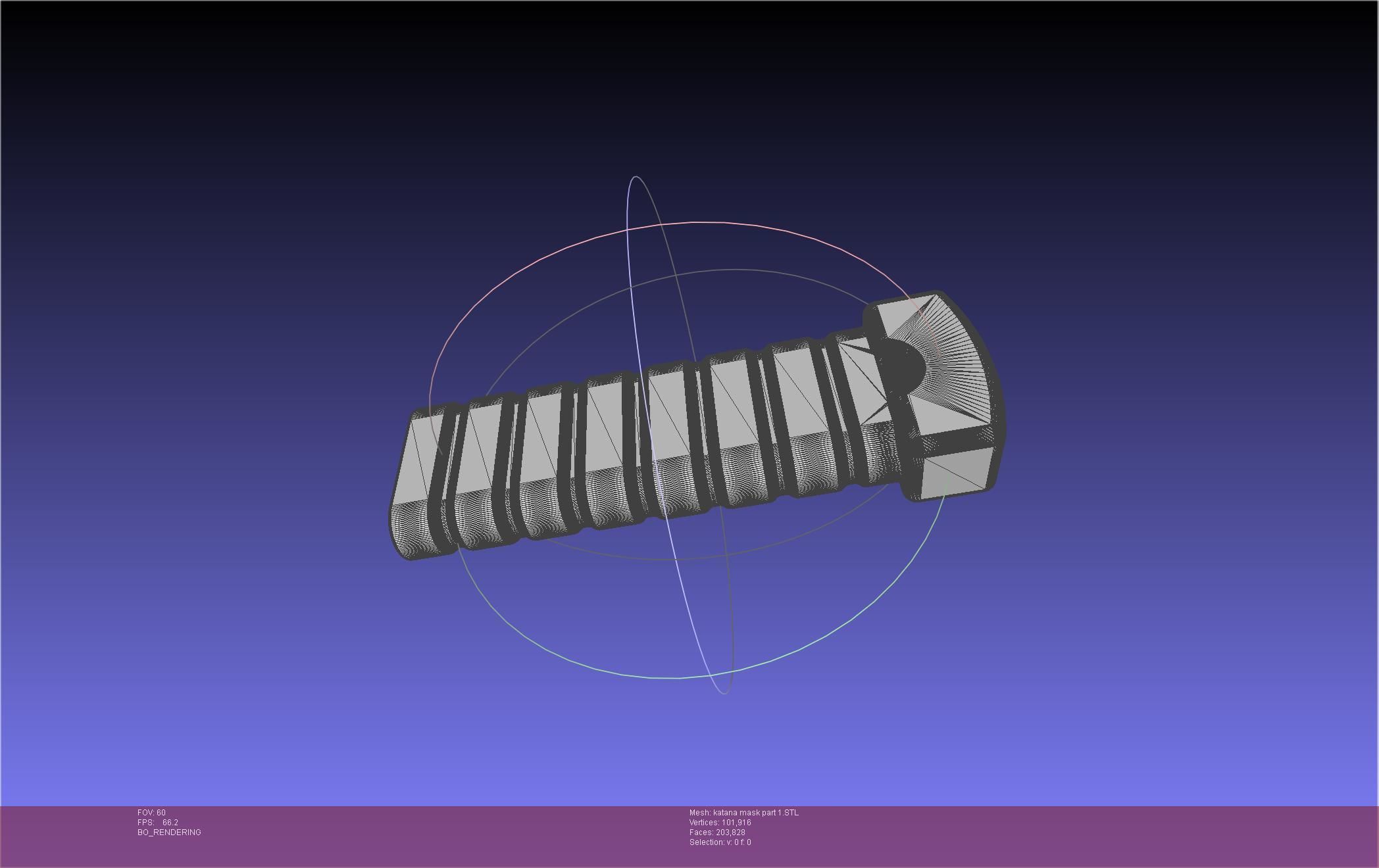Chainsaw Man Katana Man Mask Frame 3D print model_45