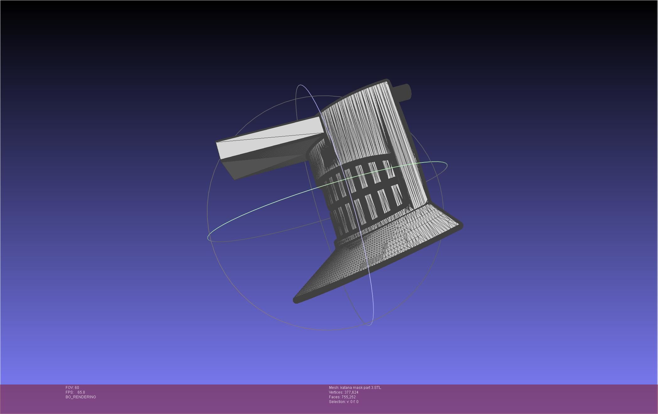 Chainsaw Man Katana Man Mask Frame 3D print model_62