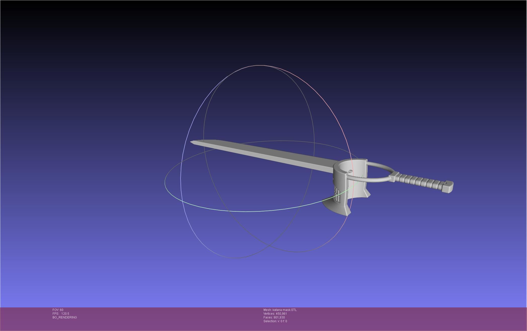 Chainsaw Man Katana Man Mask Frame 3D print model_17