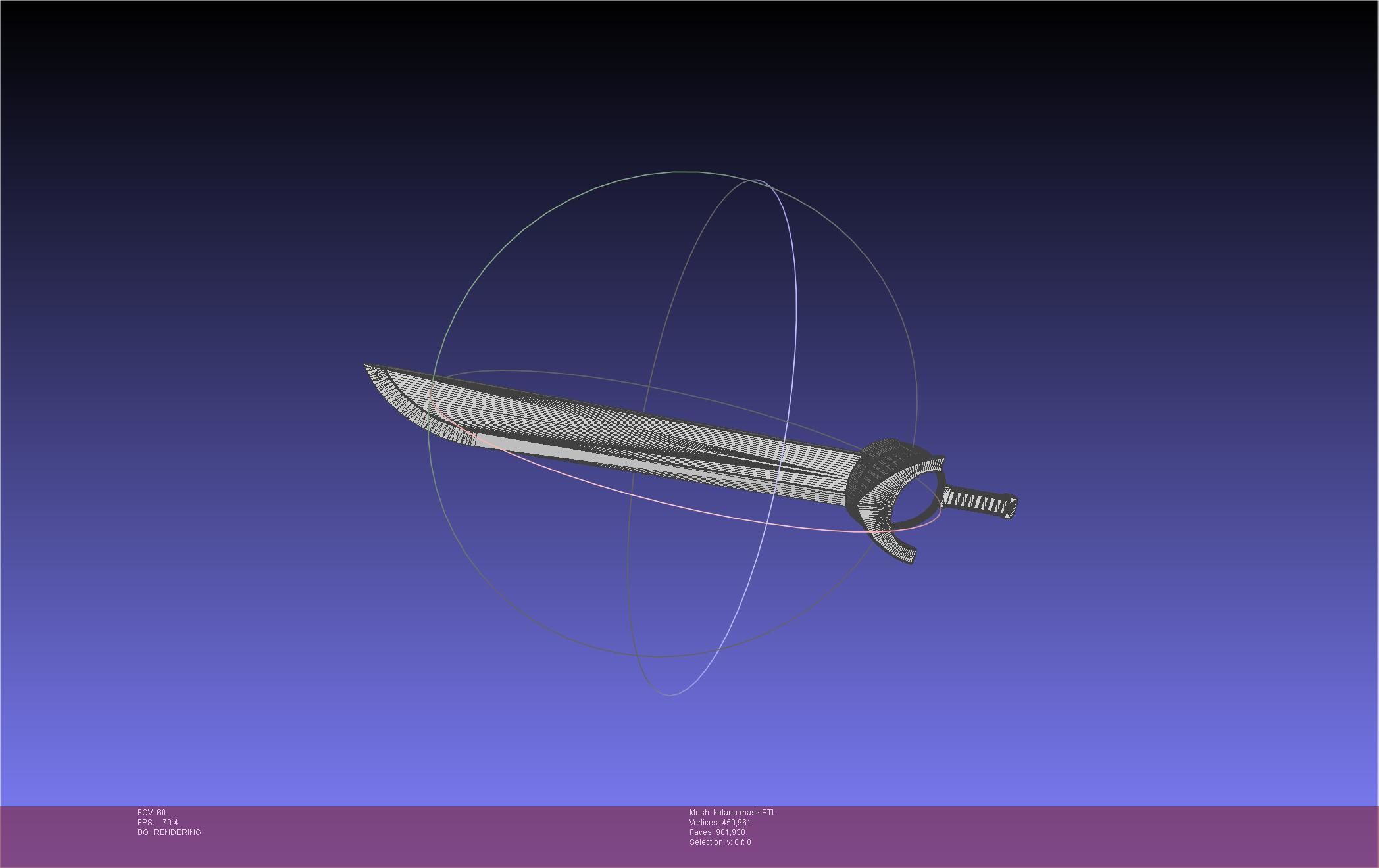 Chainsaw Man Katana Man Mask Frame 3D print model_39