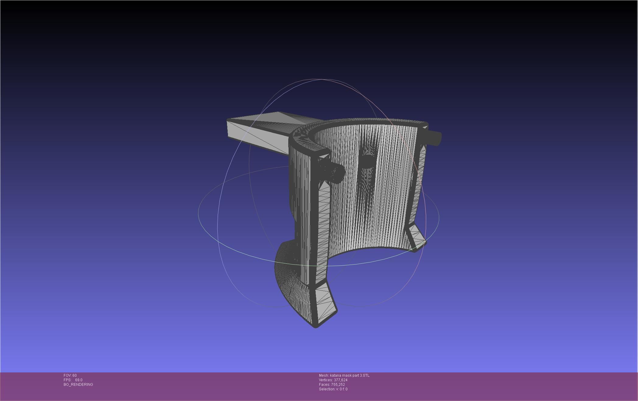 Chainsaw Man Katana Man Mask Frame 3D print model_63