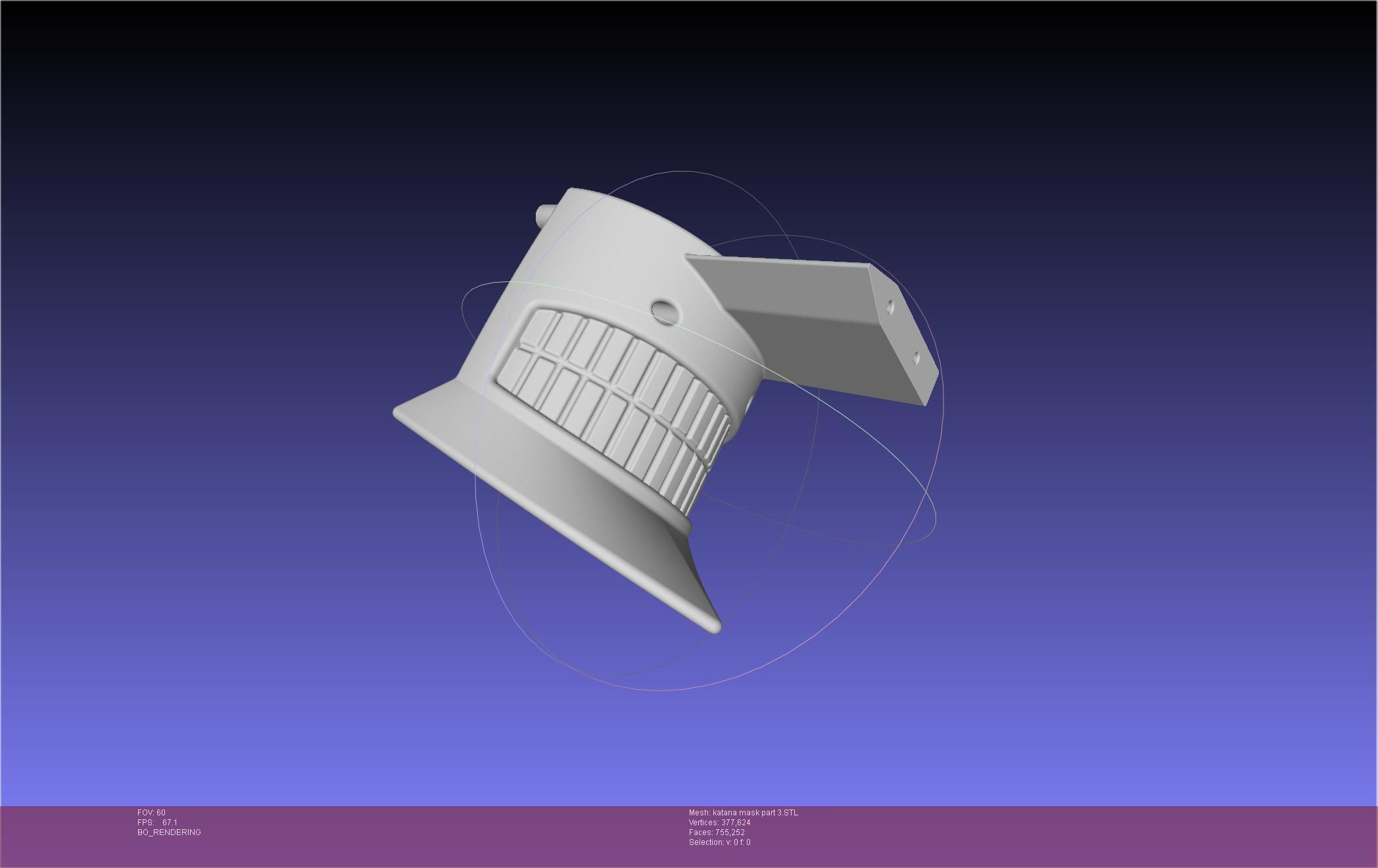 Chainsaw Man Katana Man Mask Frame 3D print model_57