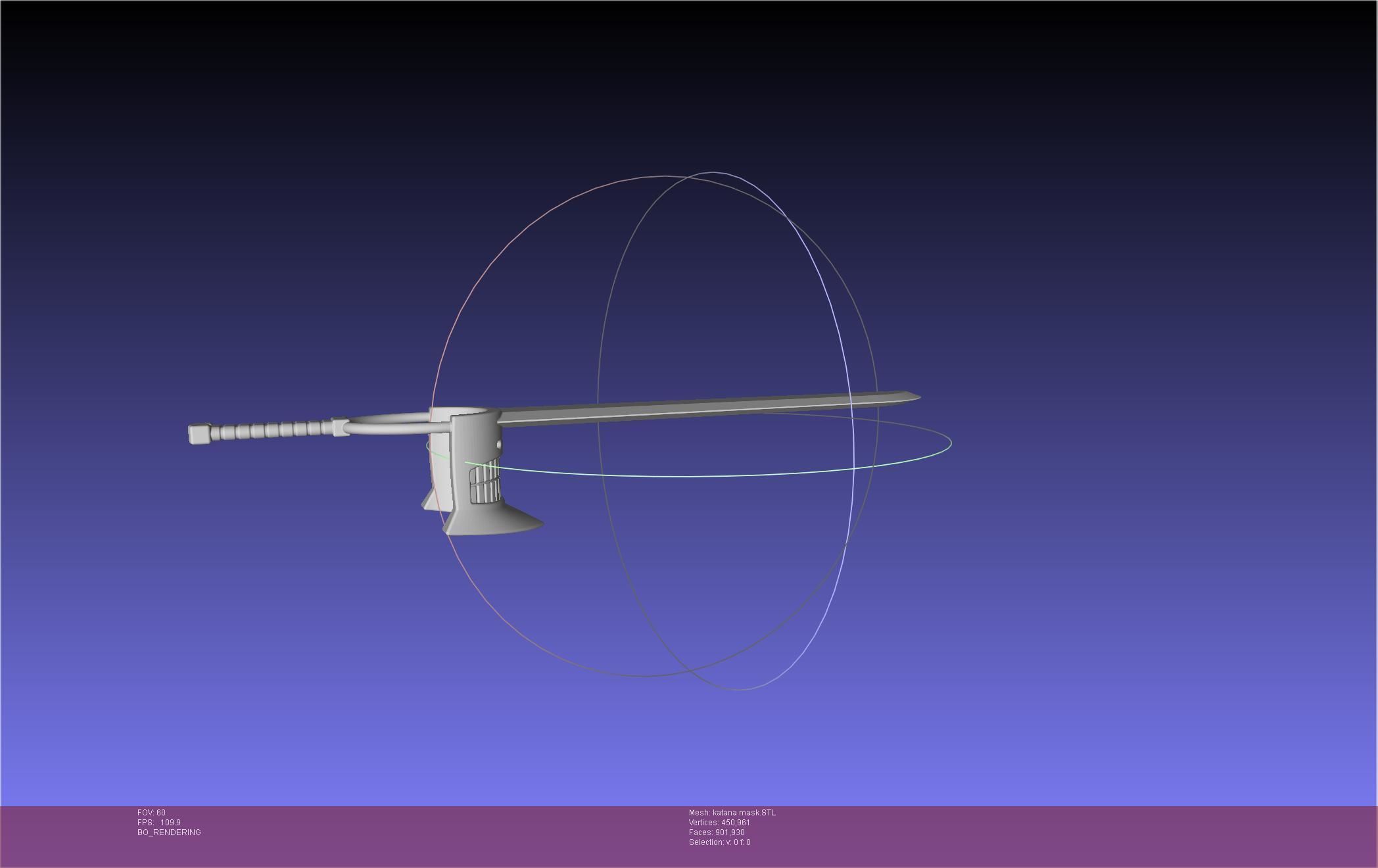 Chainsaw Man Katana Man Mask Frame 3D print model_15