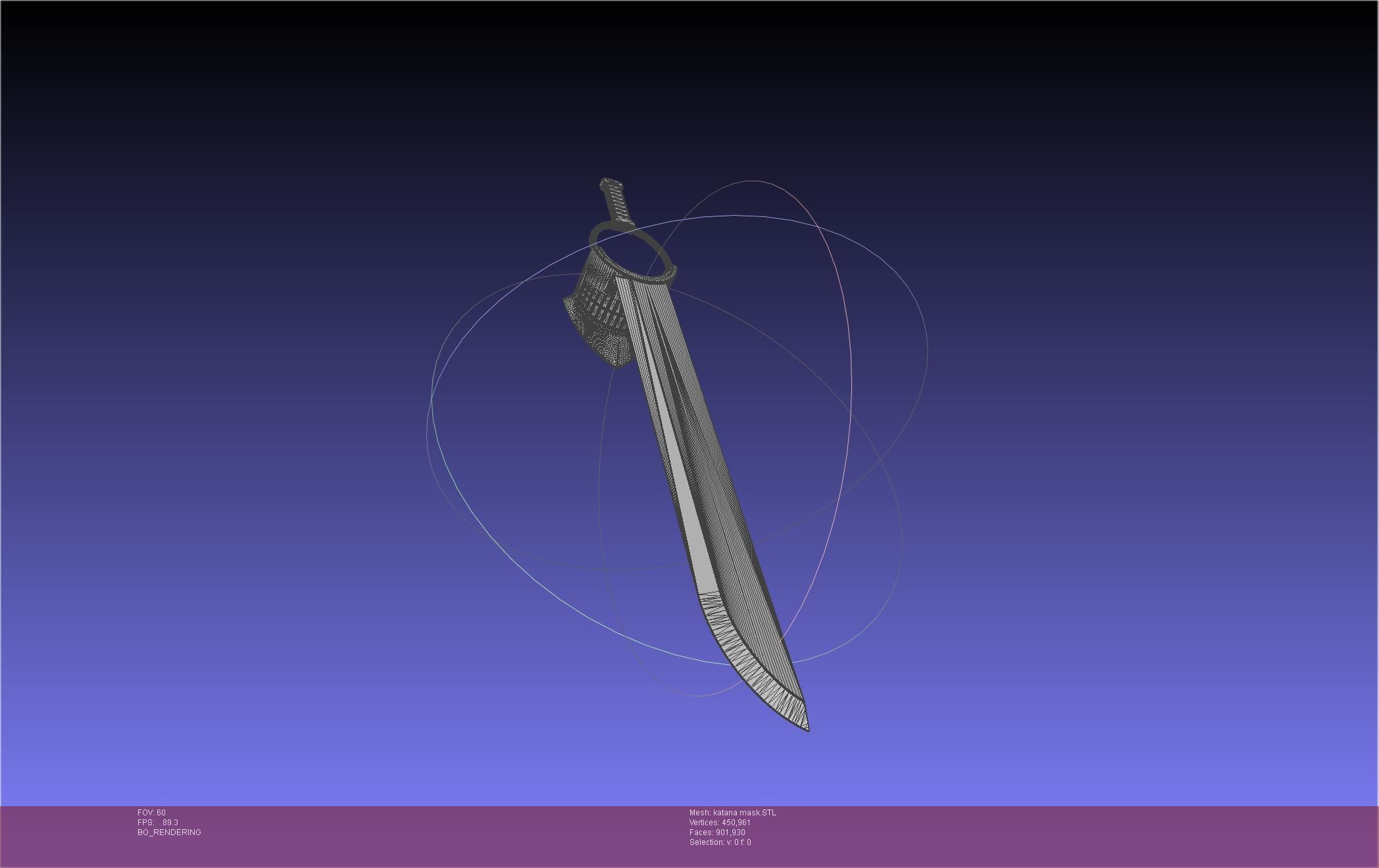 Chainsaw Man Katana Man Mask Frame 3D print model_29