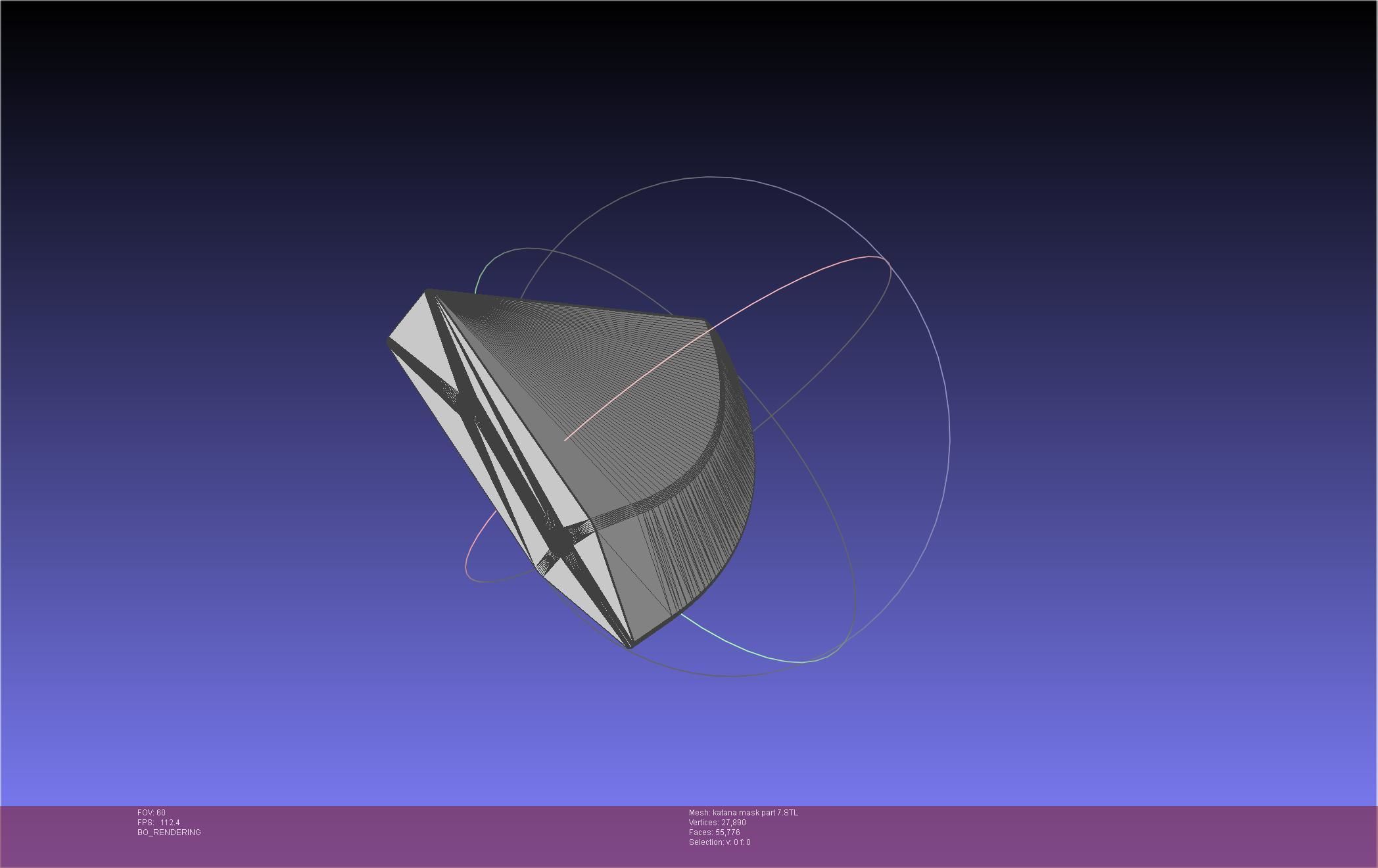 Chainsaw Man Katana Man Mask Frame 3D print model_75