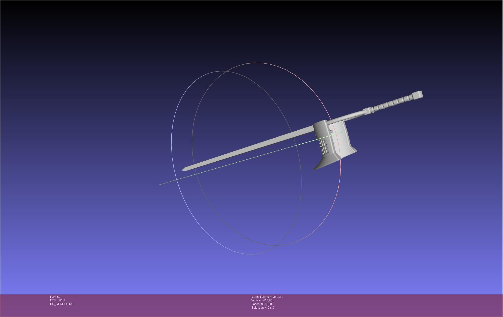 Chainsaw Man Katana Man Mask Frame 3D print model_24