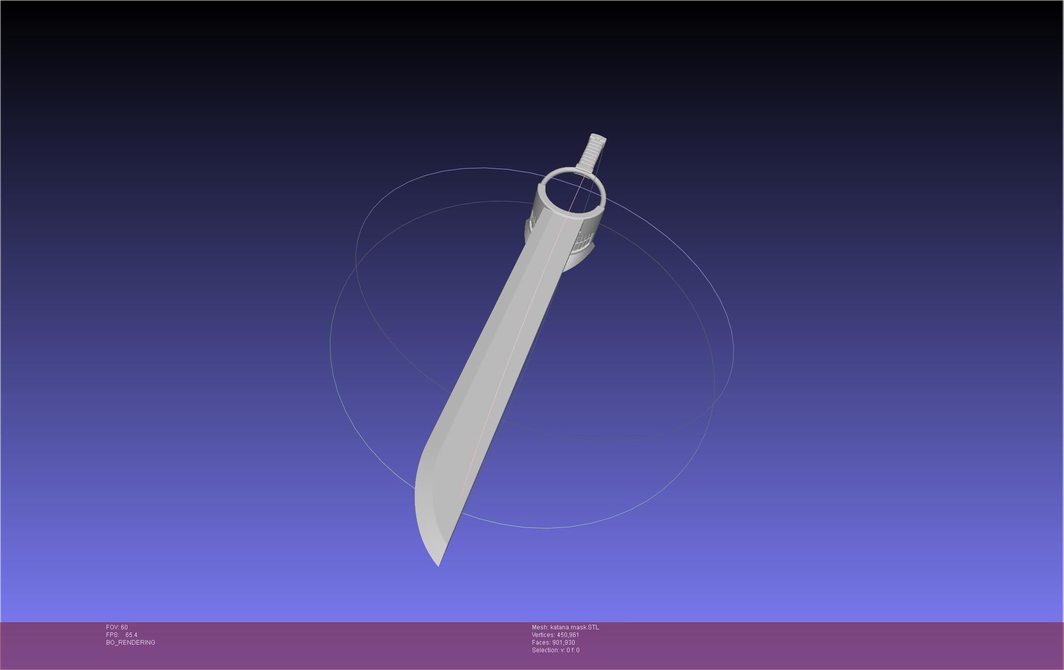 Chainsaw Man Katana Man Mask Frame 3D print model_1