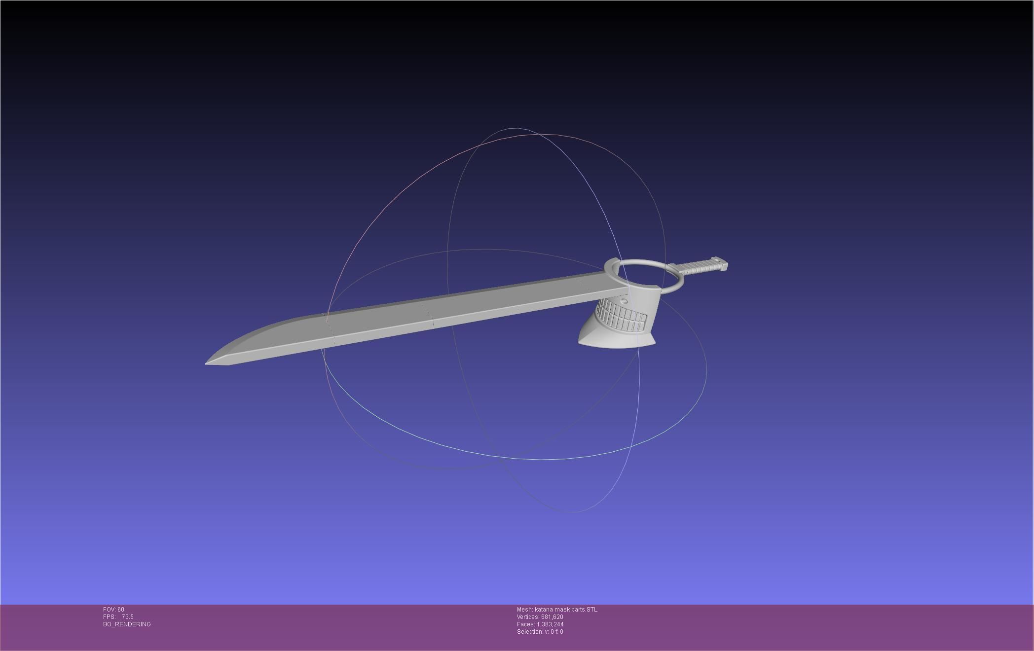 Chainsaw Man Katana Man Mask Frame 3D print model_79