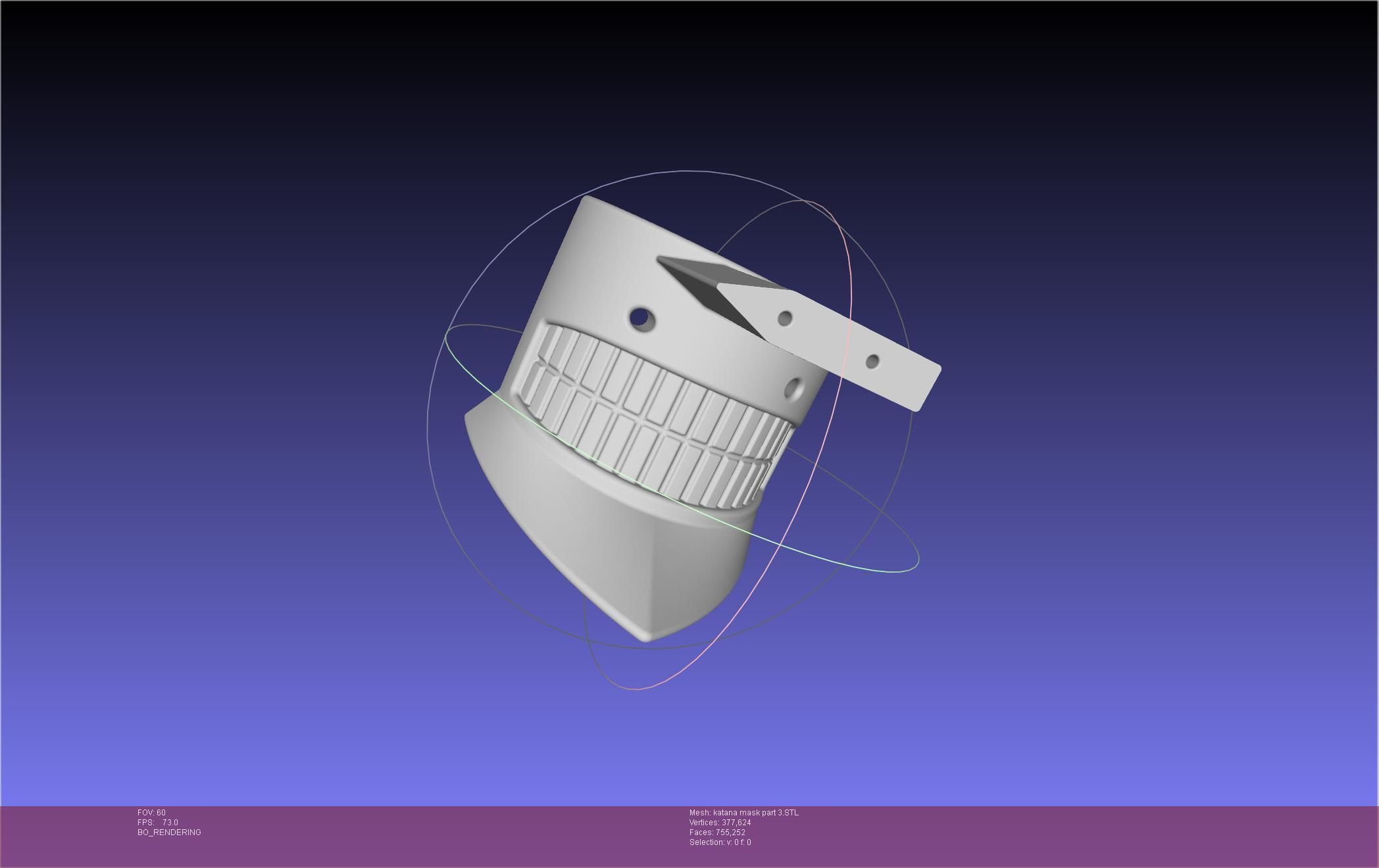 Chainsaw Man Katana Man Mask Frame 3D print model_56