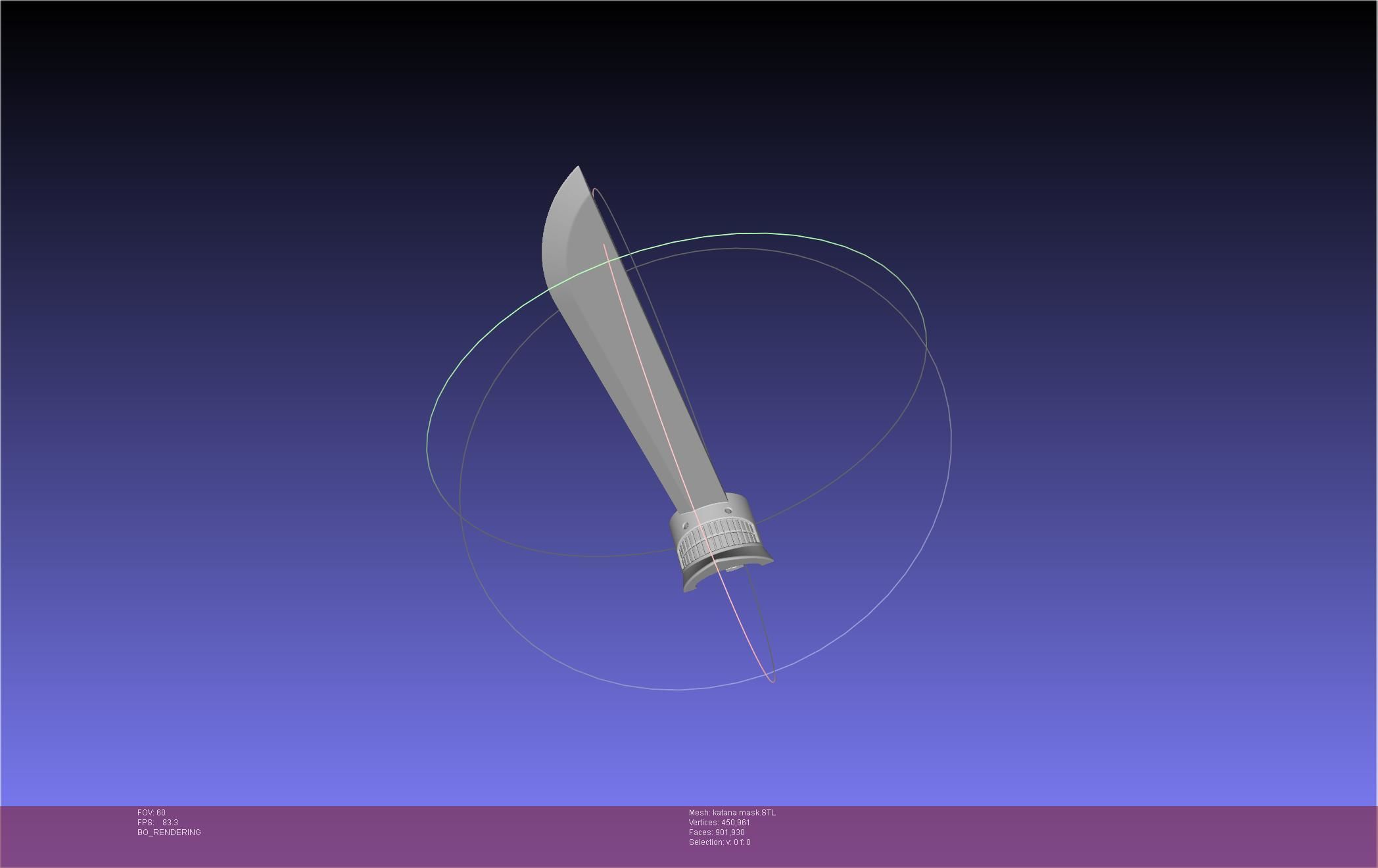 Chainsaw Man Katana Man Mask Frame 3D print model_19