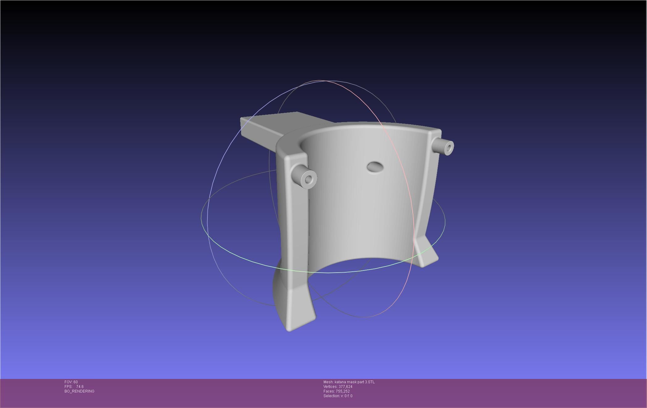 Chainsaw Man Katana Man Mask Frame 3D print model_54