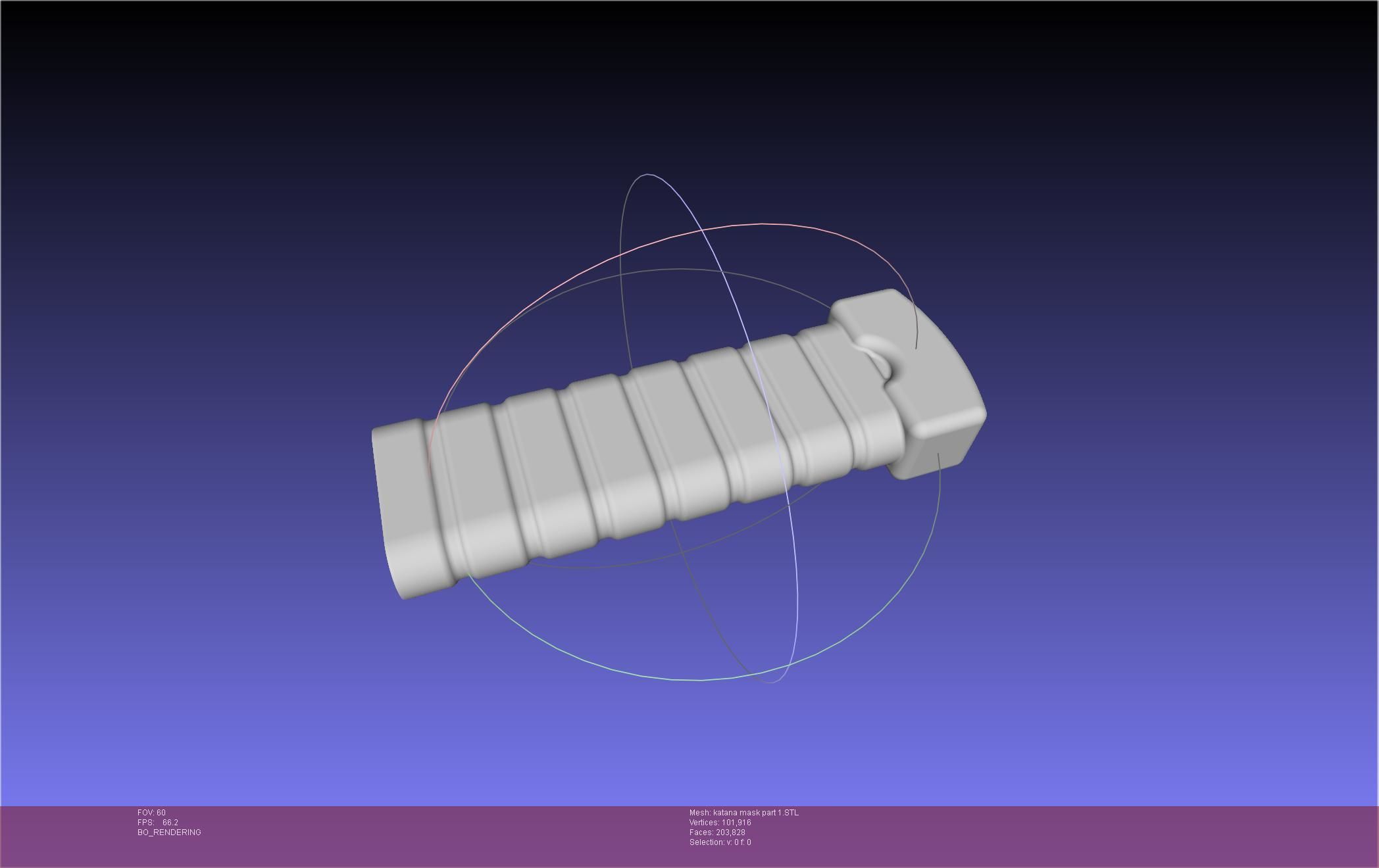 Chainsaw Man Katana Man Mask Frame 3D print model_42