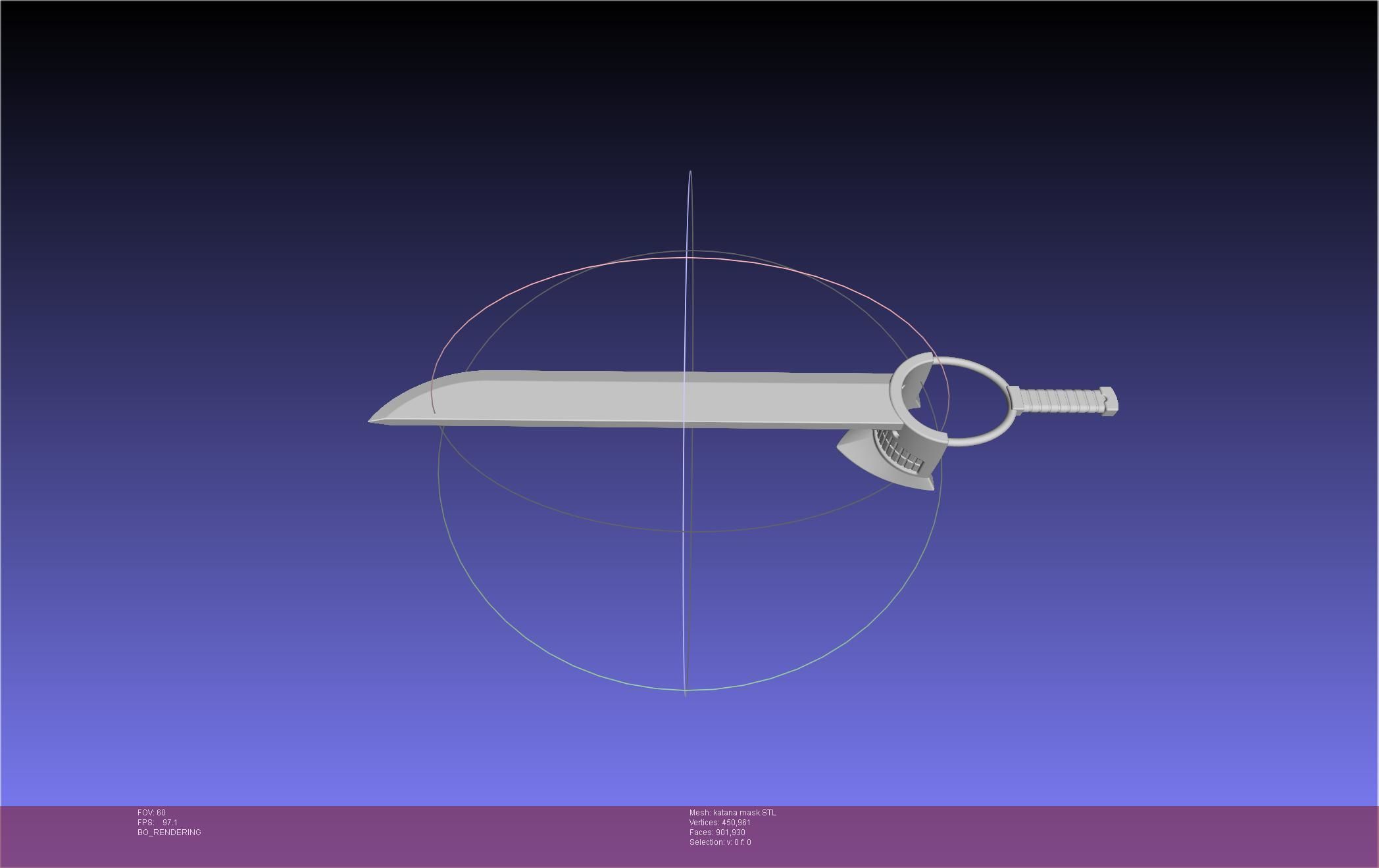 Chainsaw Man Katana Man Mask Frame 3D print model_10