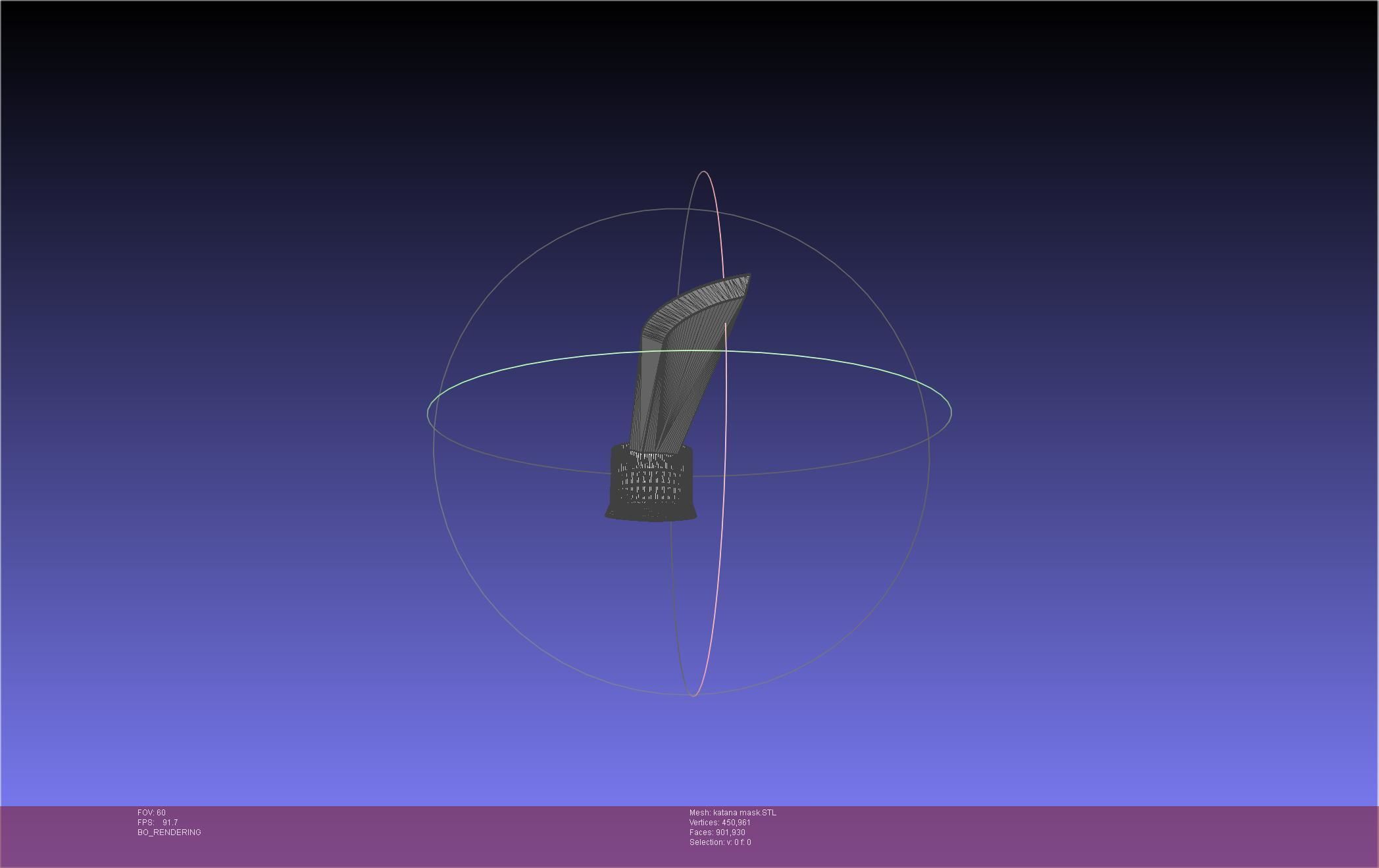 Chainsaw Man Katana Man Mask Frame 3D print model_35