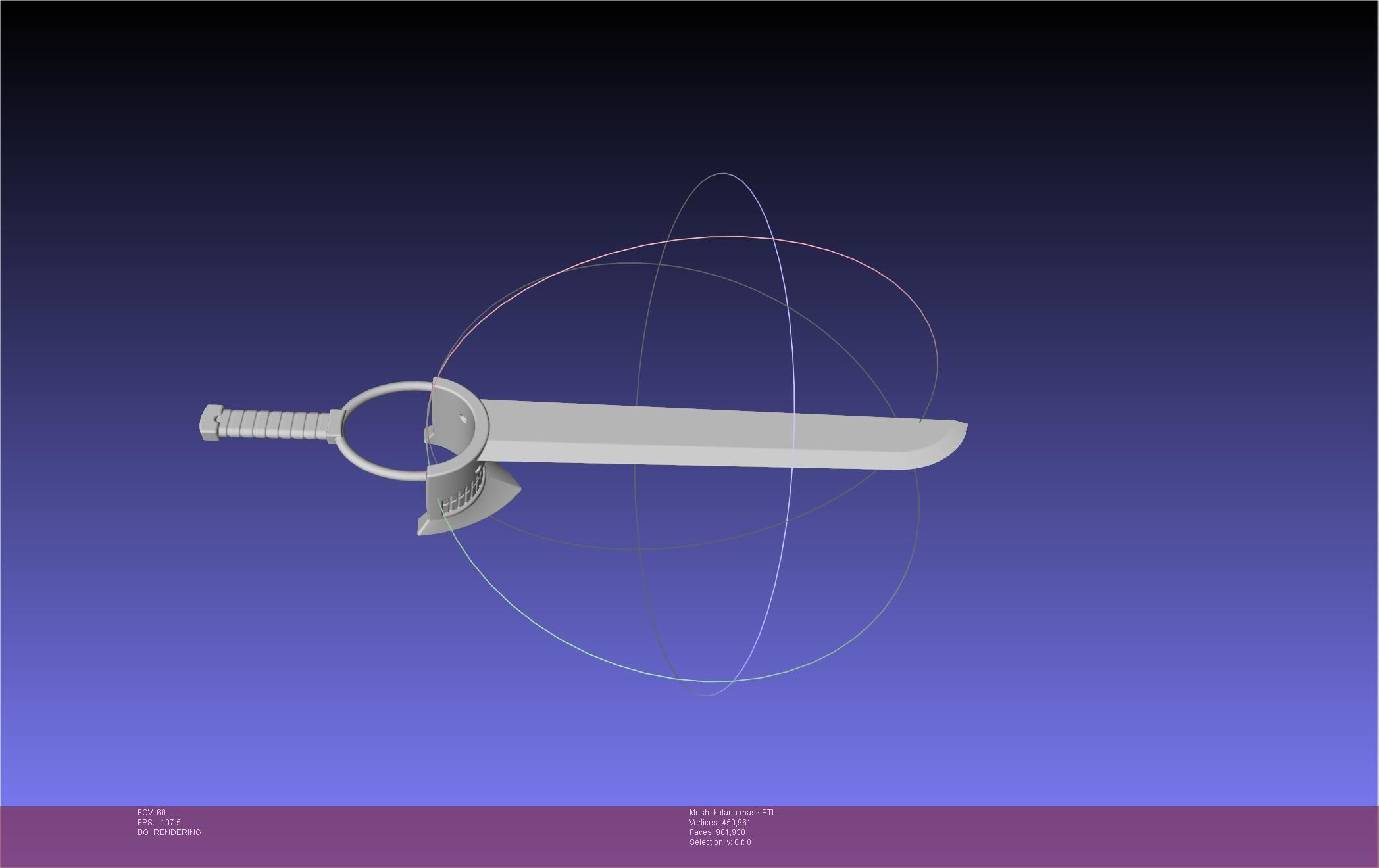 Chainsaw Man Katana Man Mask Frame 3D print model_7