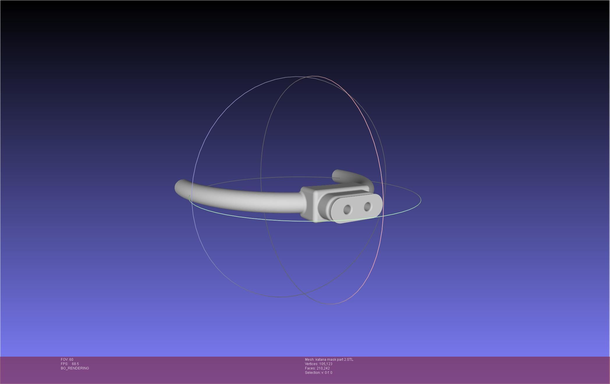 Chainsaw Man Katana Man Mask Frame 3D print model_48