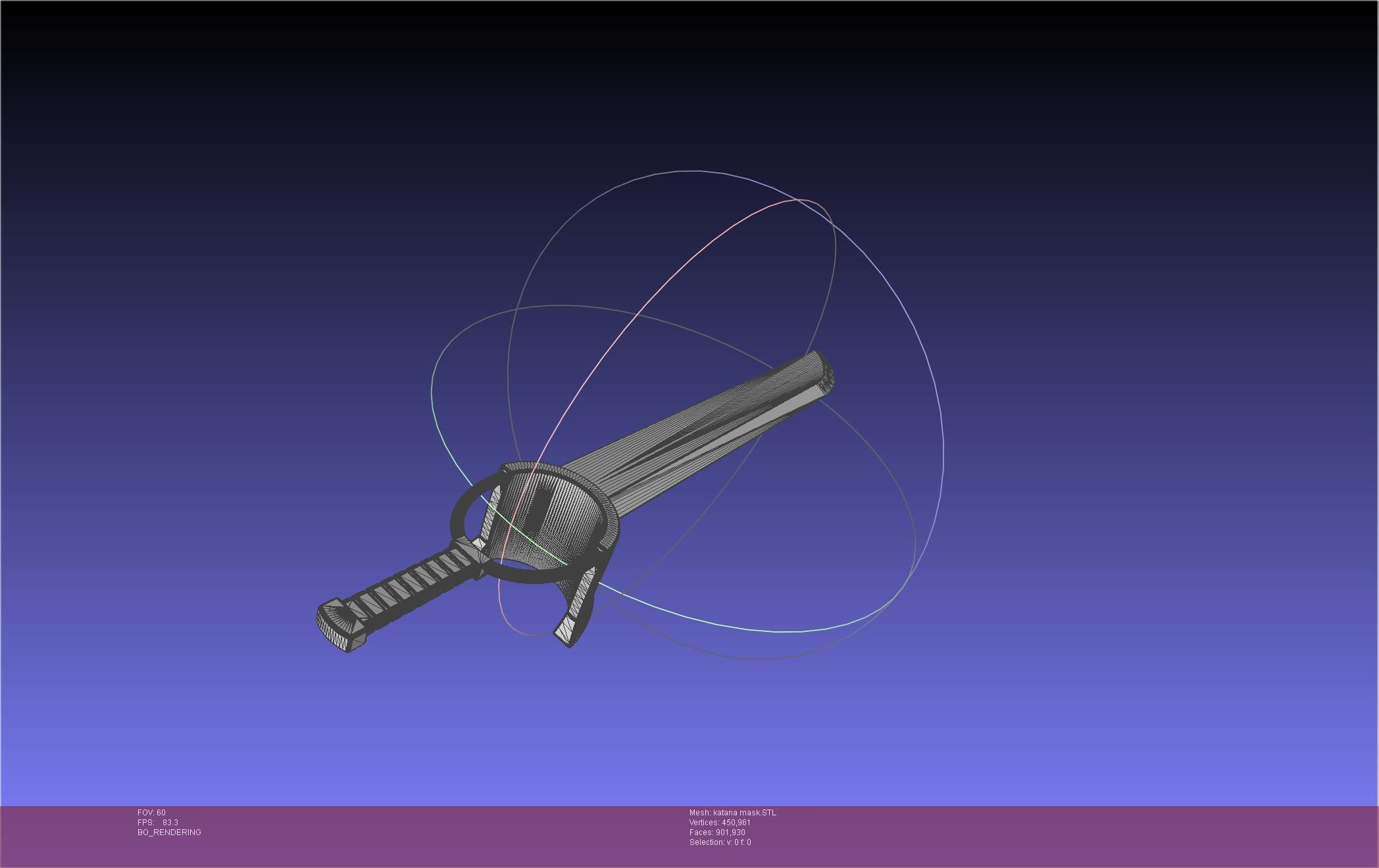 Chainsaw Man Katana Man Mask Frame 3D print model_31