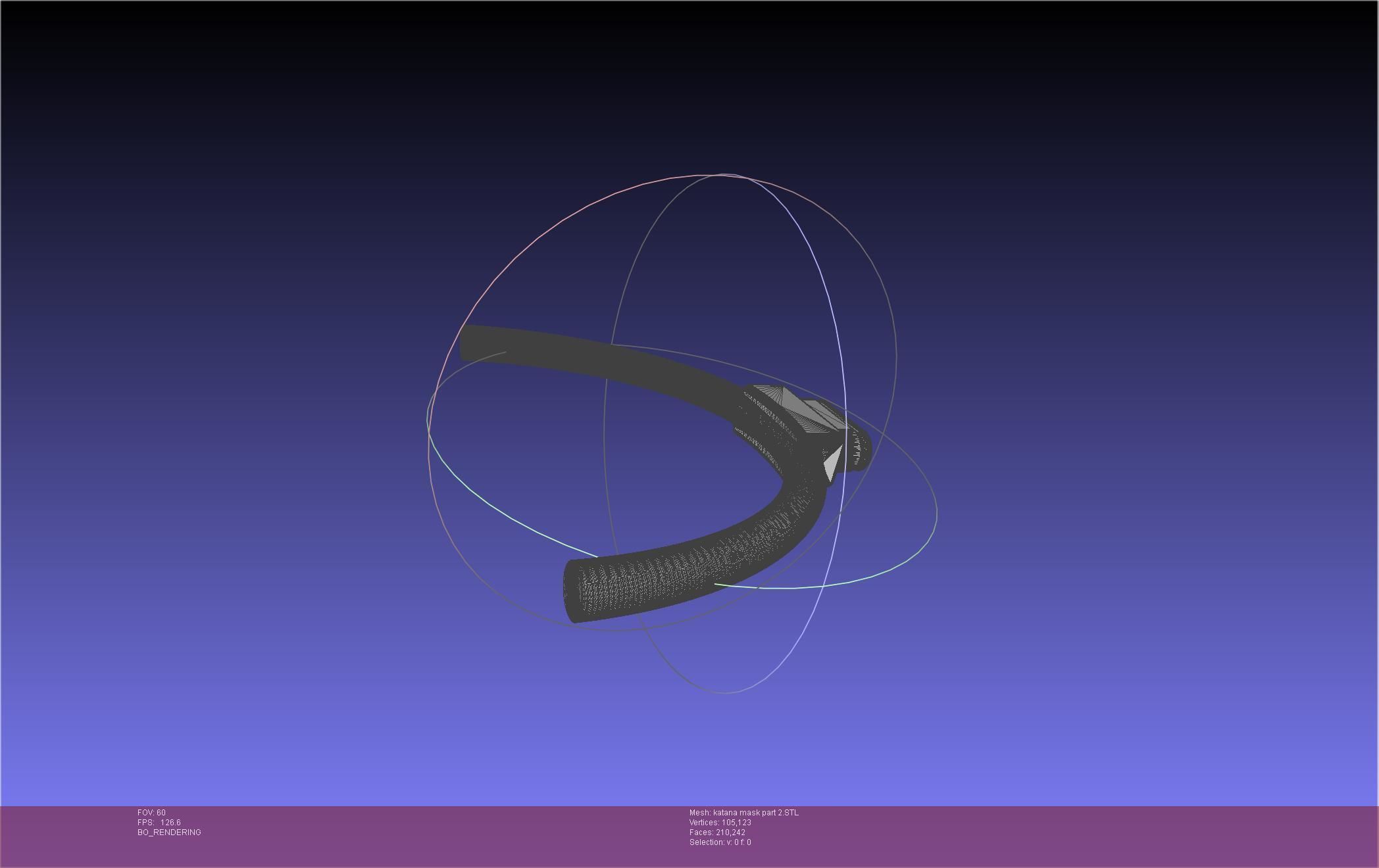 Chainsaw Man Katana Man Mask Frame 3D print model_51