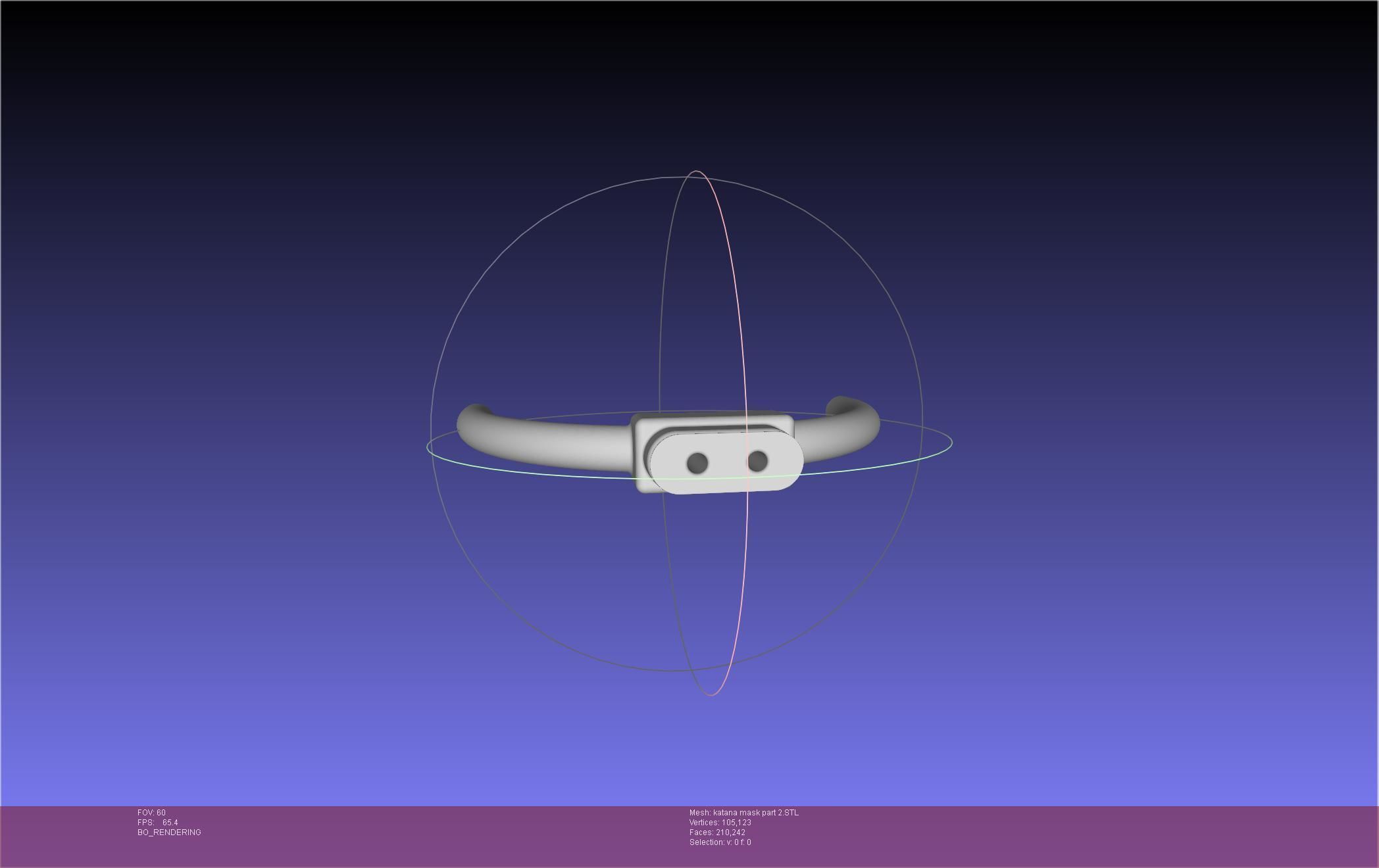 Chainsaw Man Katana Man Mask Frame 3D print model_47