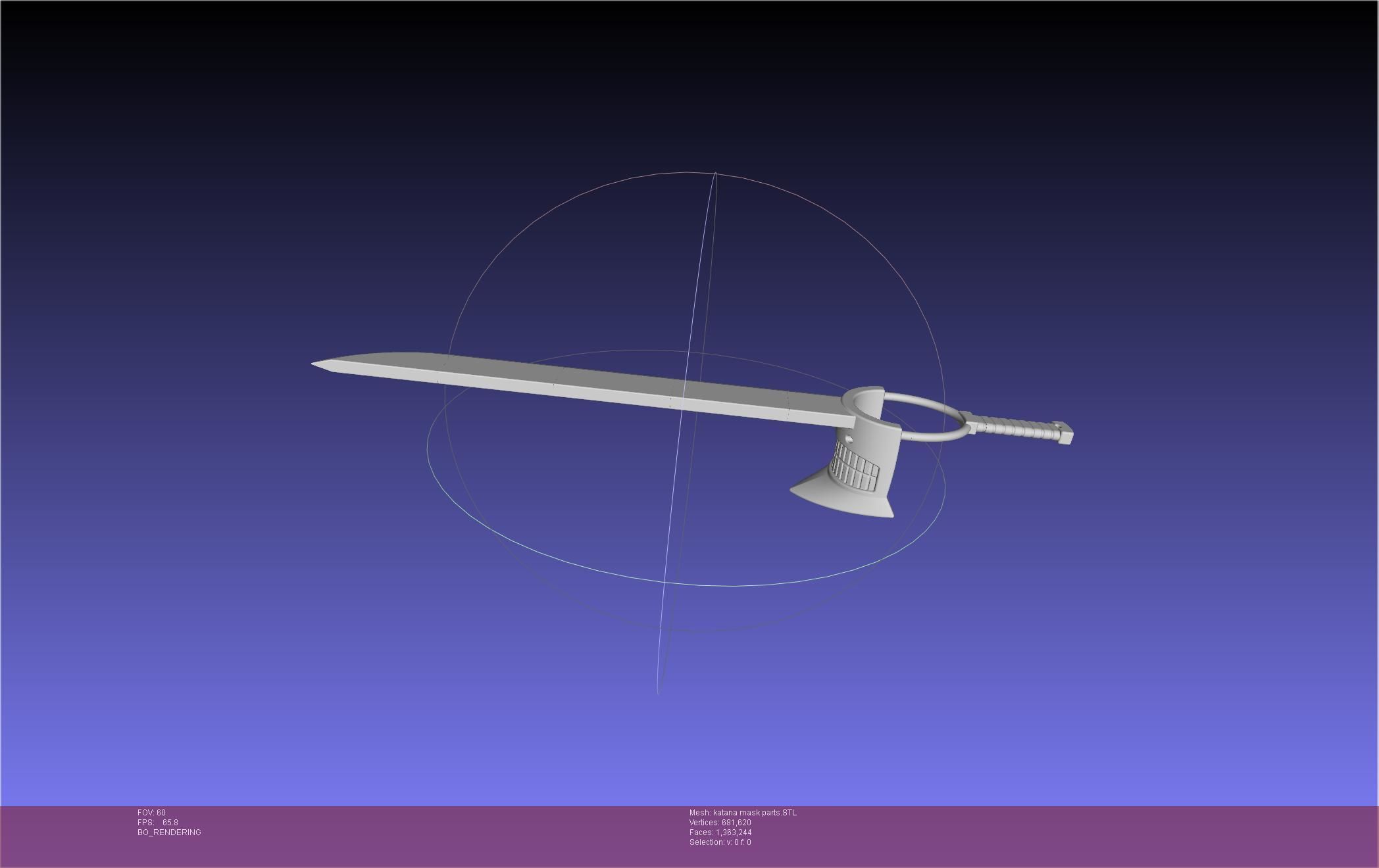 Chainsaw Man Katana Man Mask Frame 3D print model_78