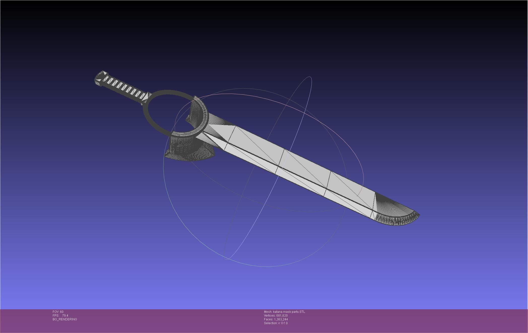 Chainsaw Man Katana Man Mask Frame 3D print model_83