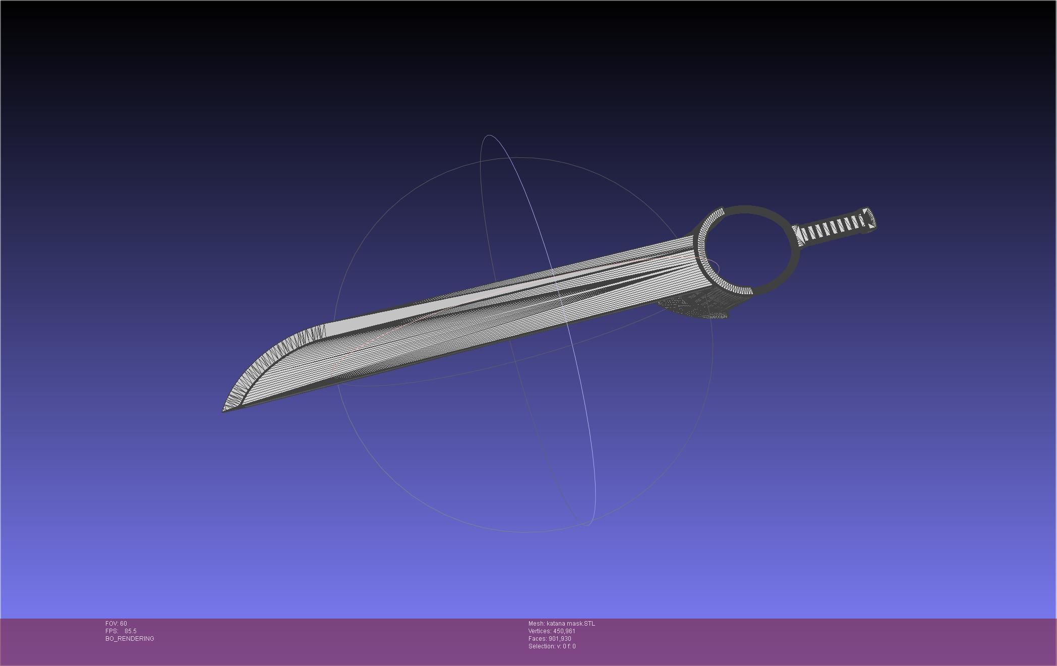 Chainsaw Man Katana Man Mask Frame 3D print model_26