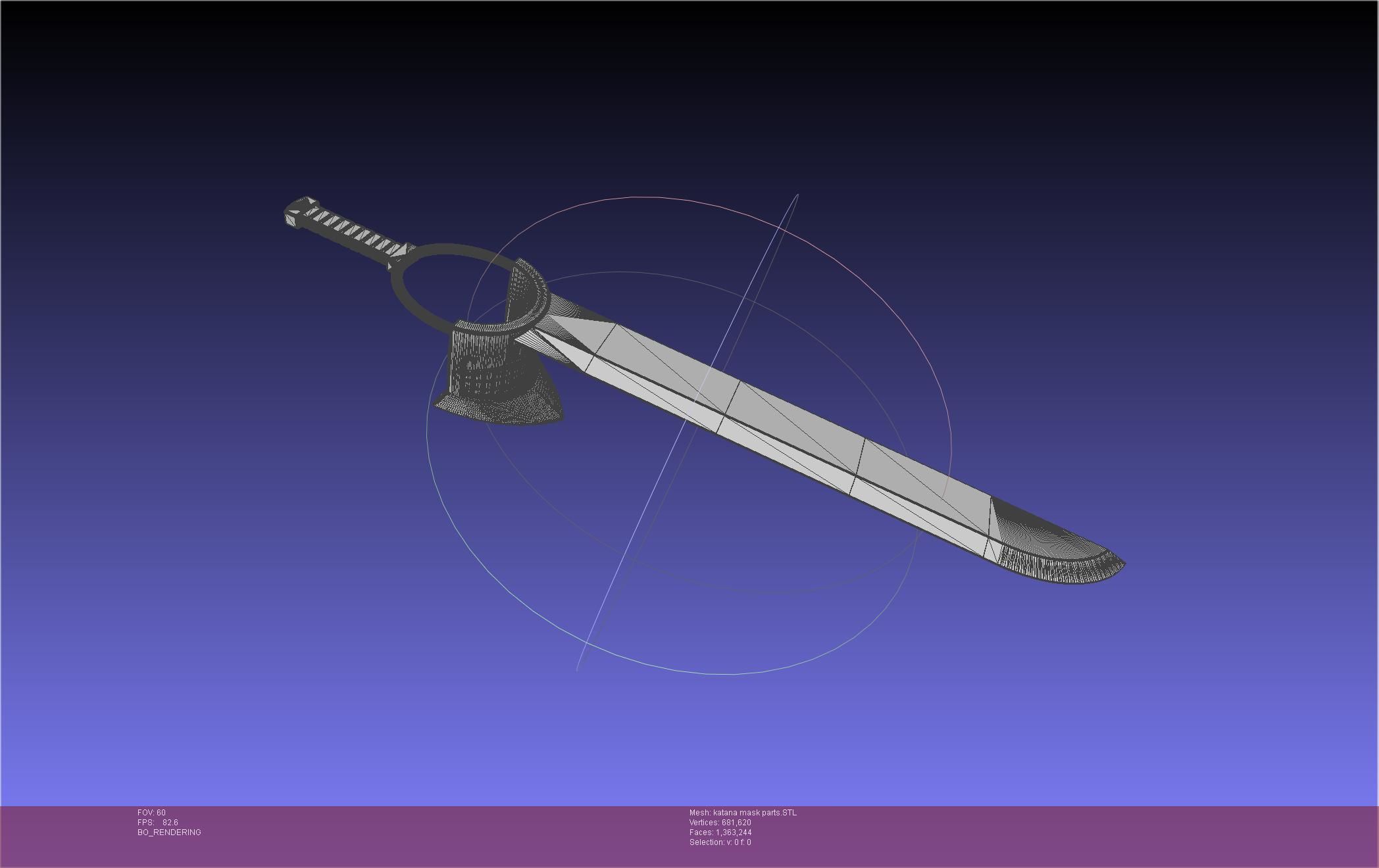 Chainsaw Man Katana Man Mask Frame 3D print model_85