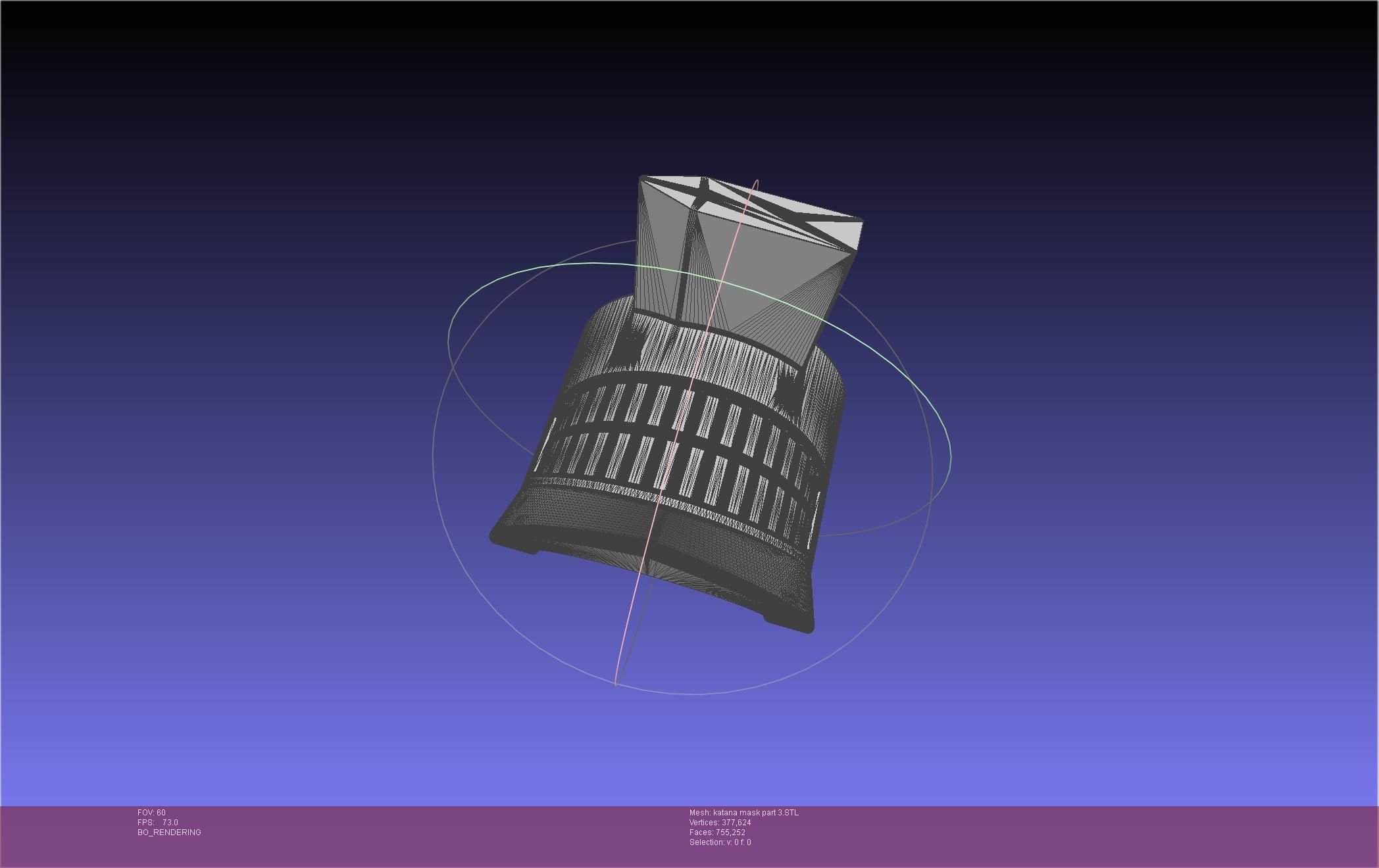 Chainsaw Man Katana Man Mask Frame 3D print model_61