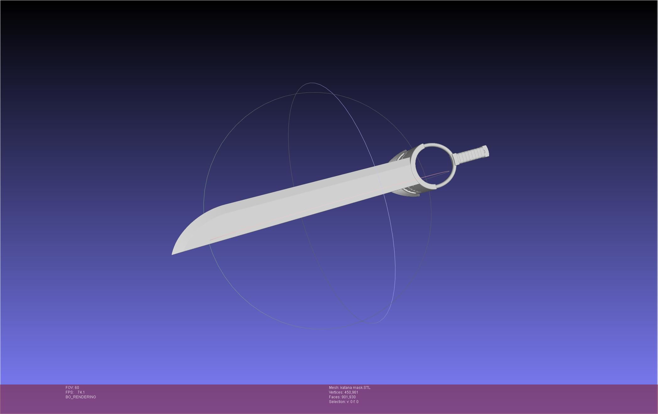 Chainsaw Man Katana Man Mask Frame 3D print model_25