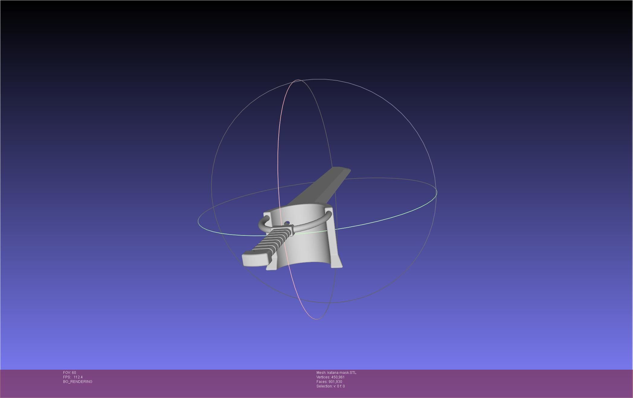 Chainsaw Man Katana Man Mask Frame 3D print model_16