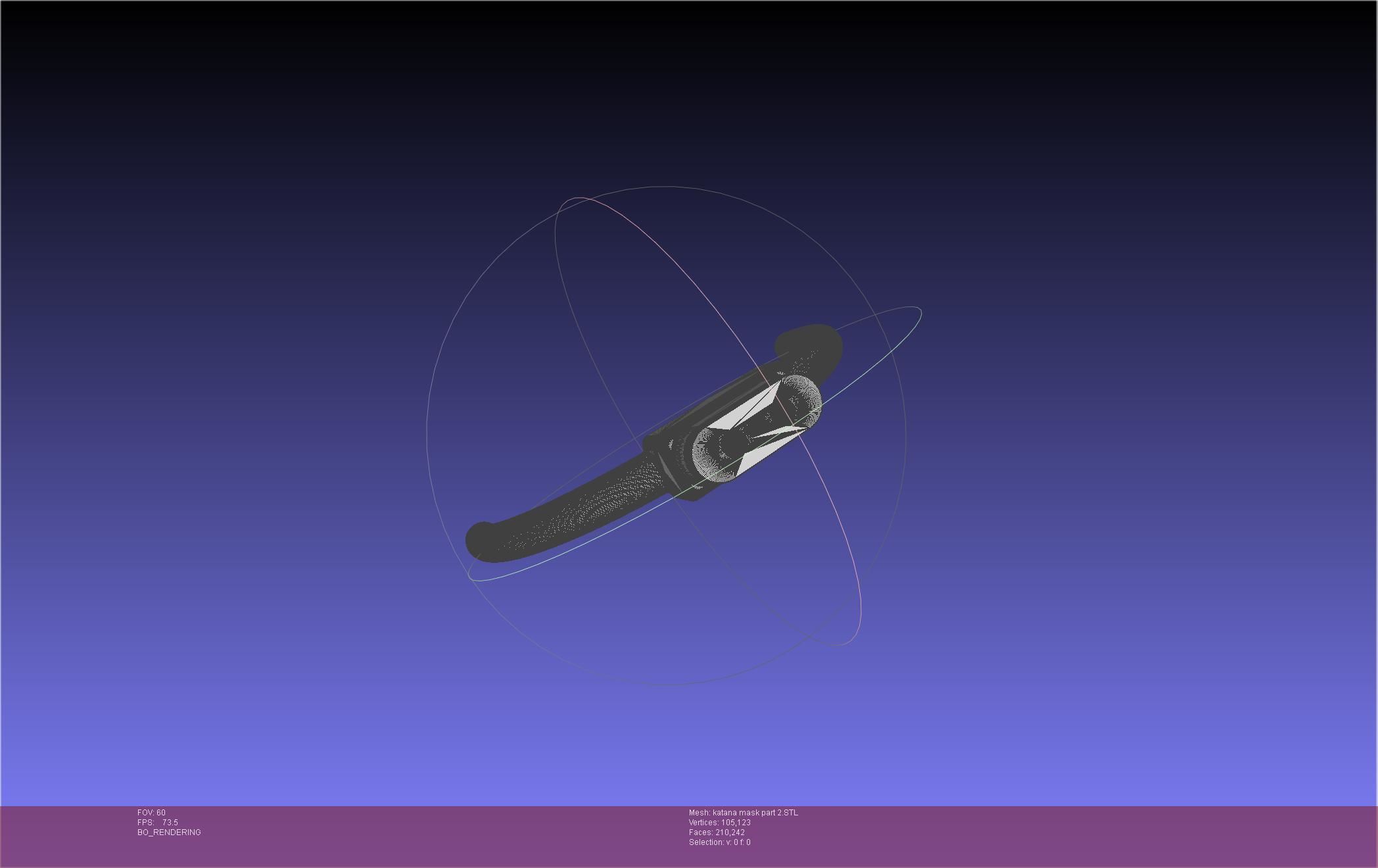 Chainsaw Man Katana Man Mask Frame 3D print model_52