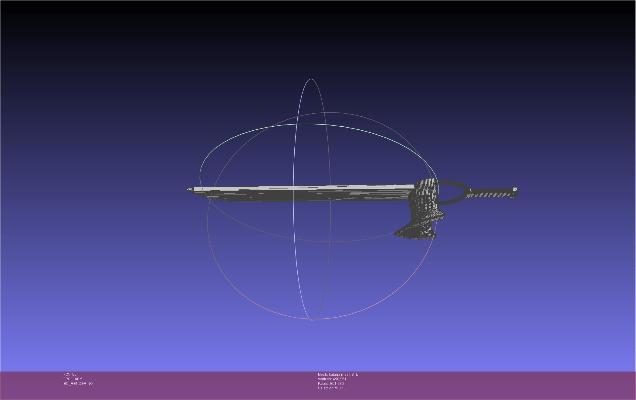 Chainsaw Man Katana Man Mask Frame 3D print model_38