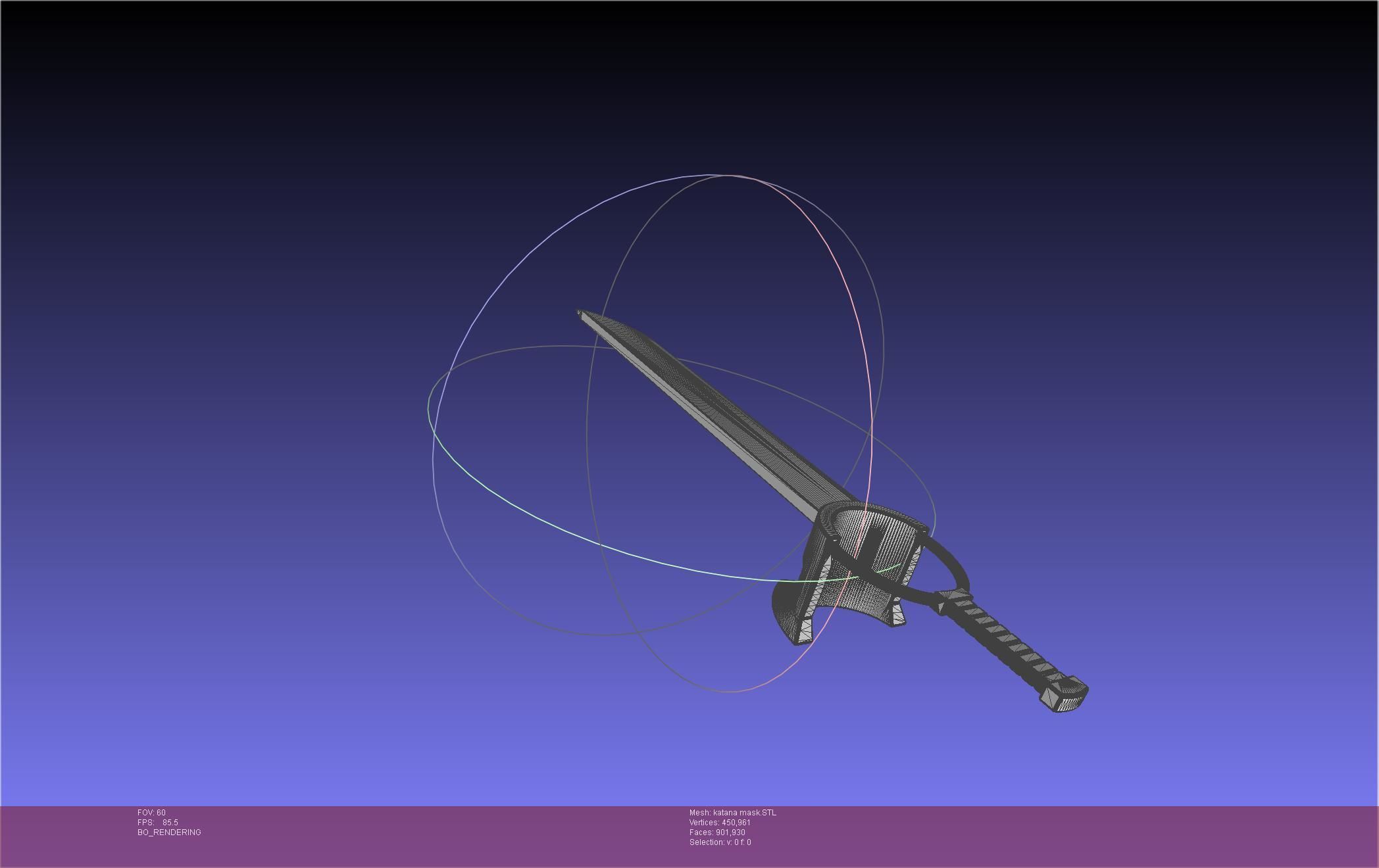 Chainsaw Man Katana Man Mask Frame 3D print model_32