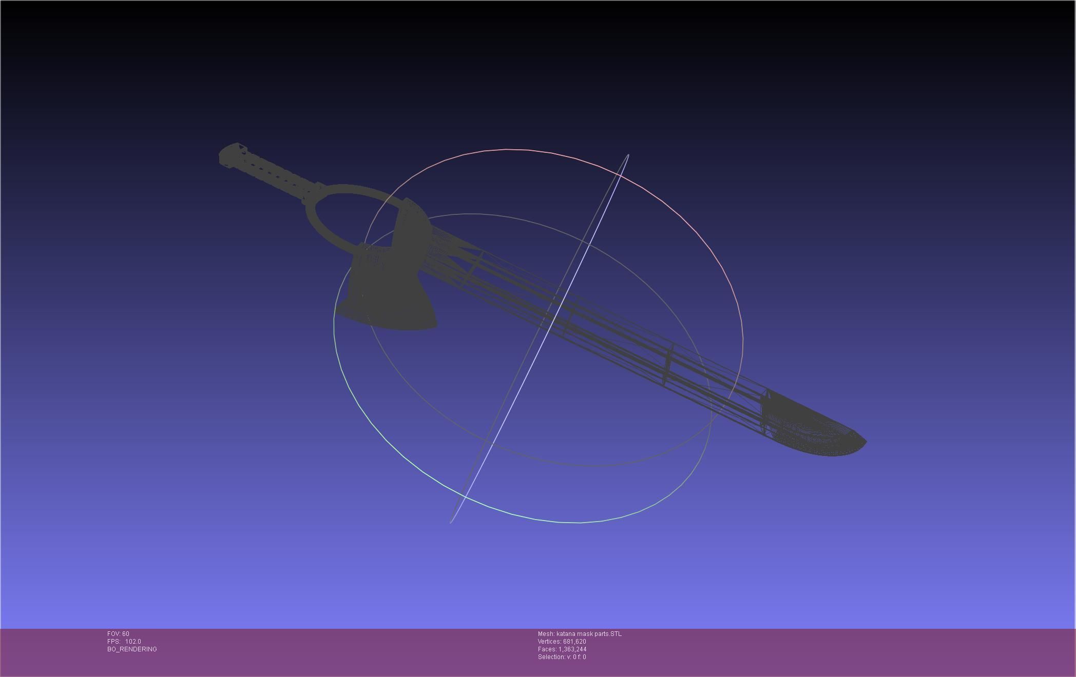 Chainsaw Man Katana Man Mask Frame 3D print model_86