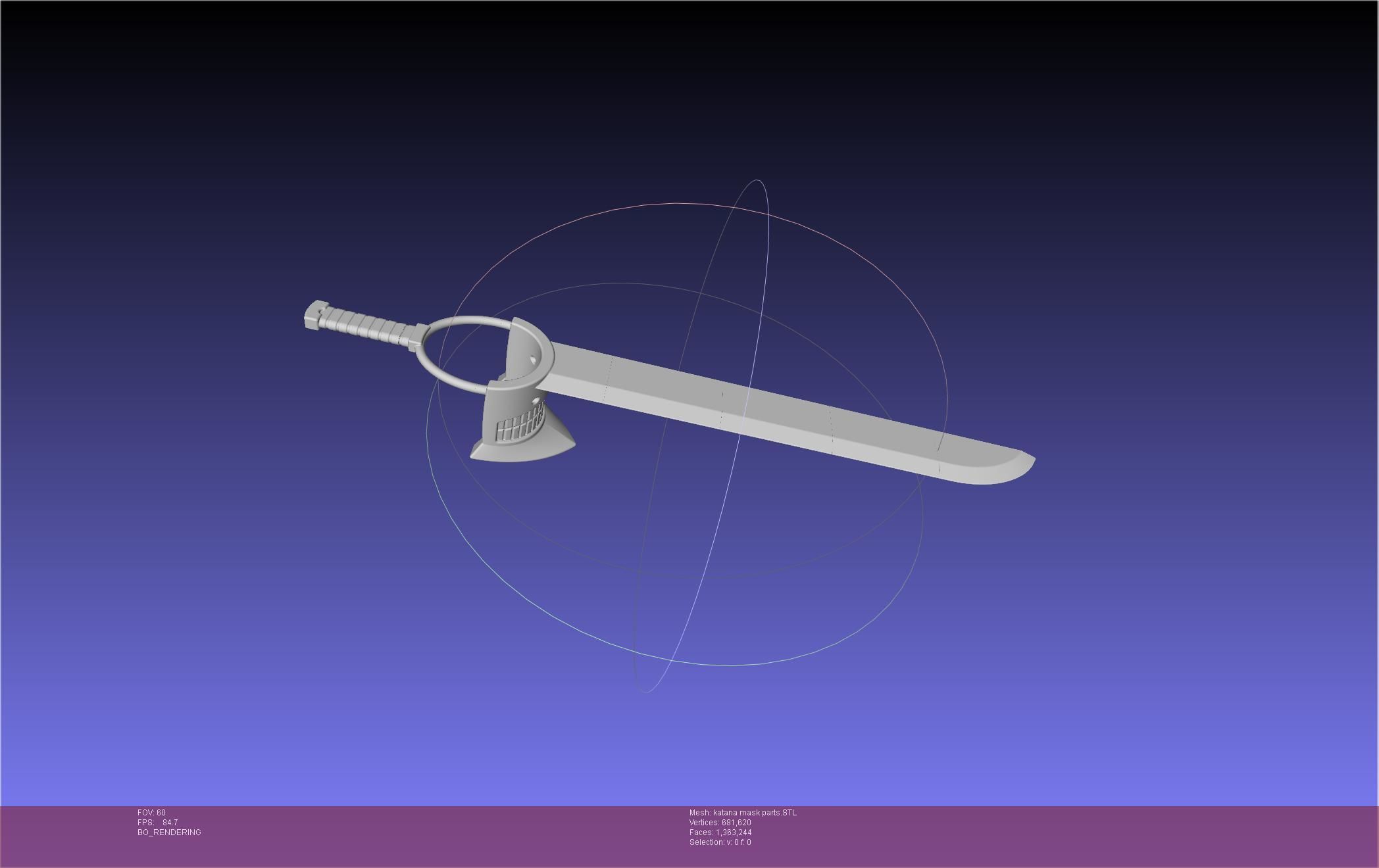 Chainsaw Man Katana Man Mask Frame 3D print model_81