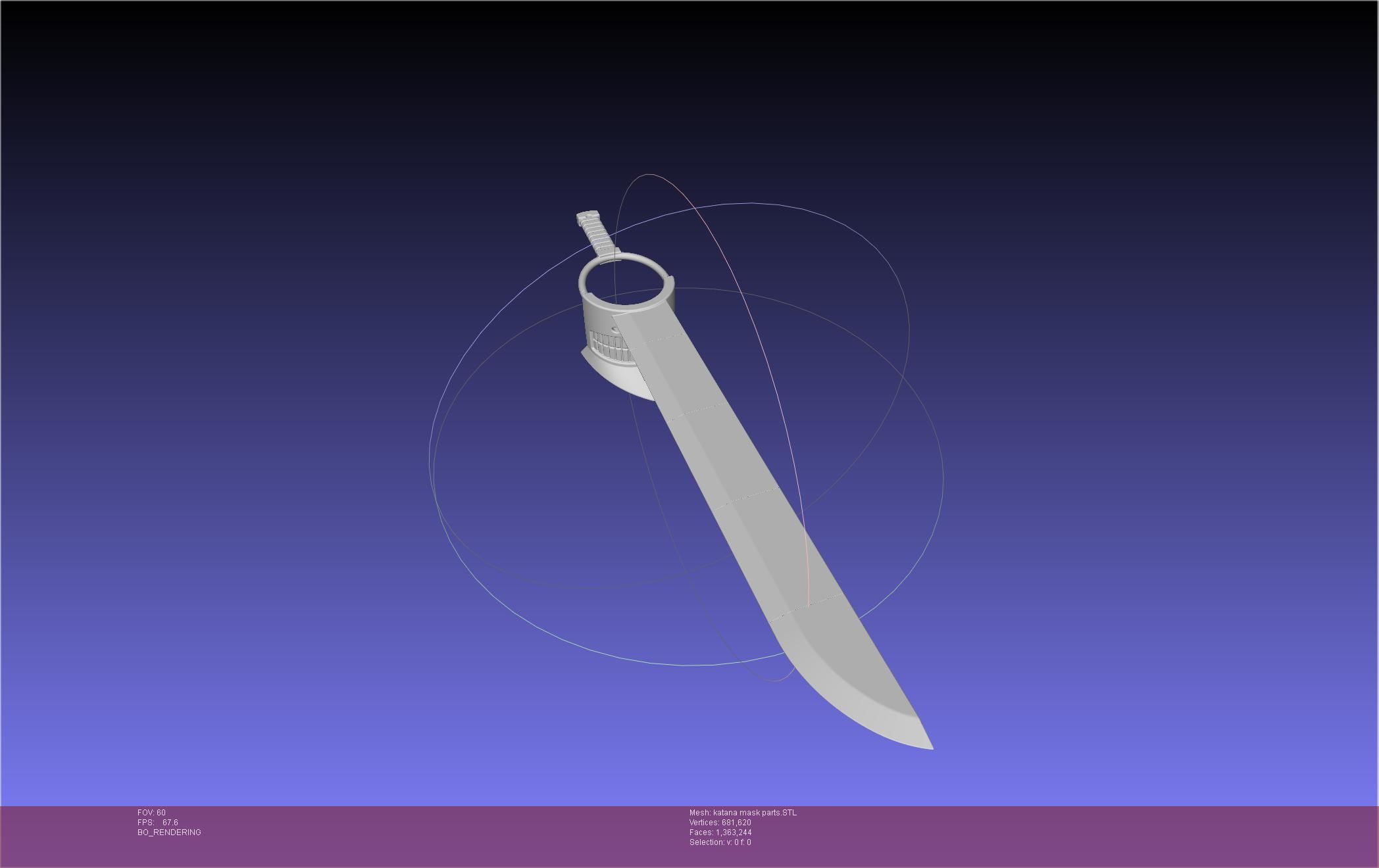 Chainsaw Man Katana Man Mask Frame 3D print model_80