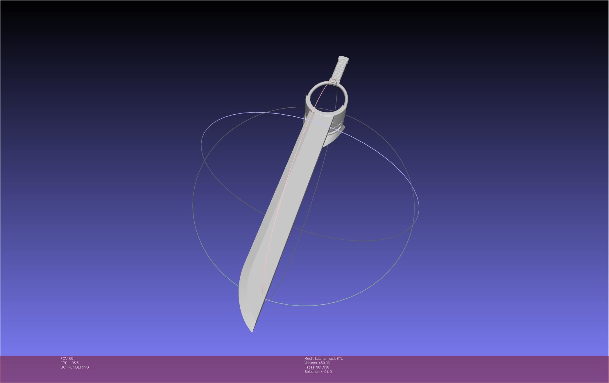 Chainsaw Man Katana Man Mask Frame 3D print model_5