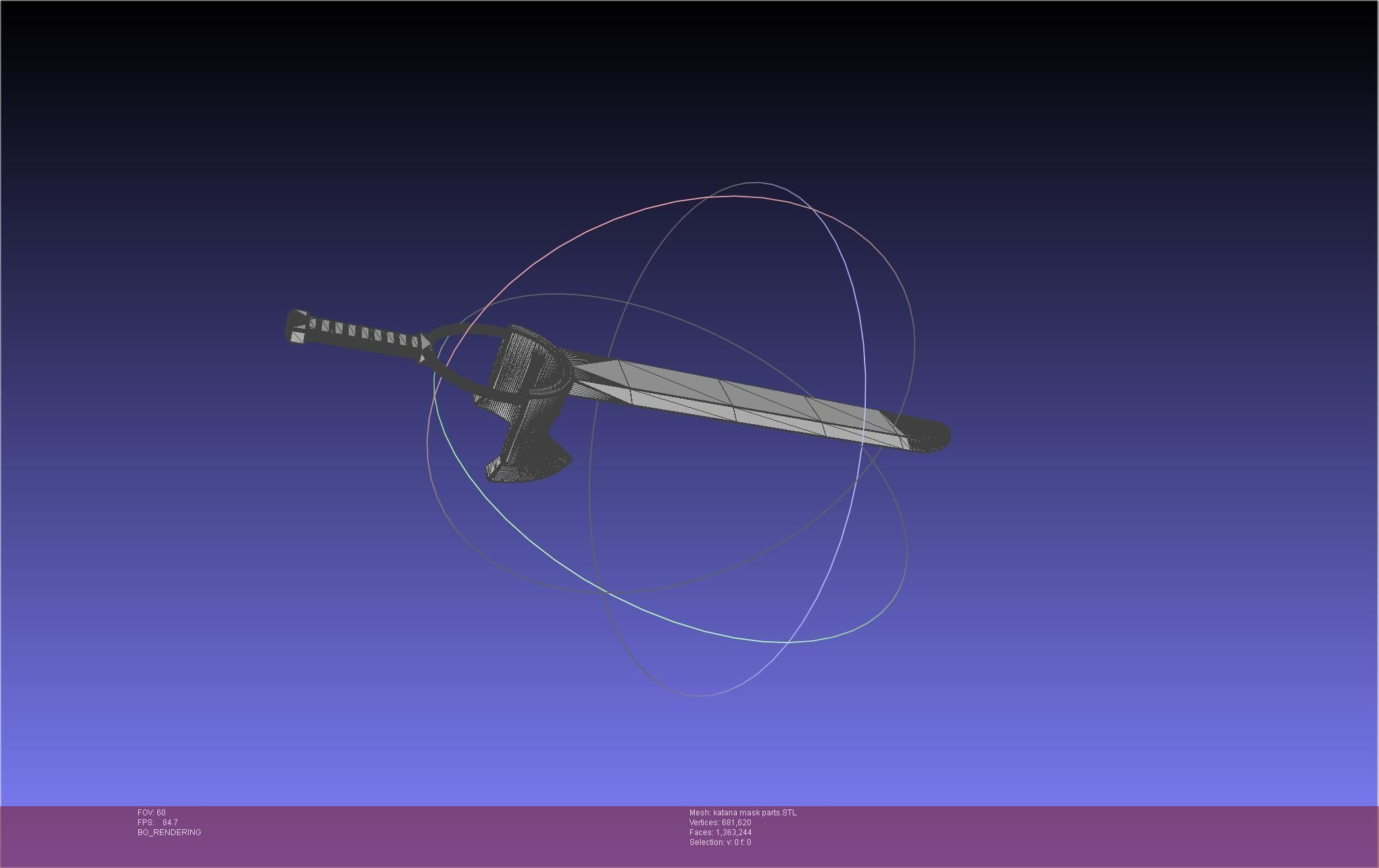 Chainsaw Man Katana Man Mask Frame 3D print model_82