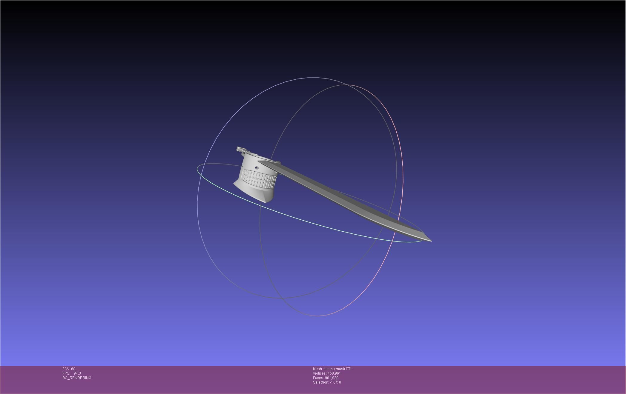 Chainsaw Man Katana Man Mask Frame 3D print model_13