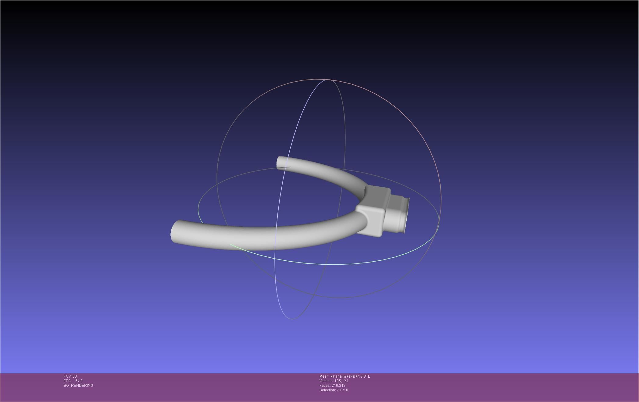 Chainsaw Man Katana Man Mask Frame 3D print model_49