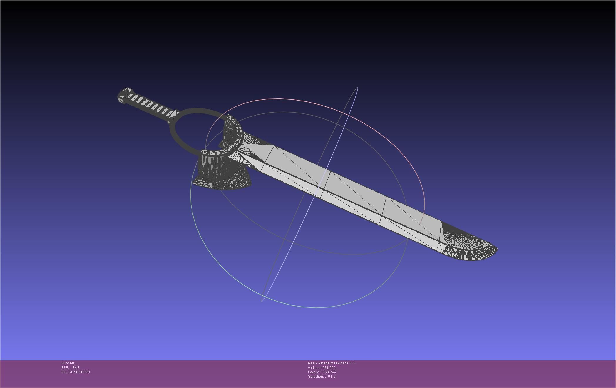 Chainsaw Man Katana Man Mask Frame 3D print model_84