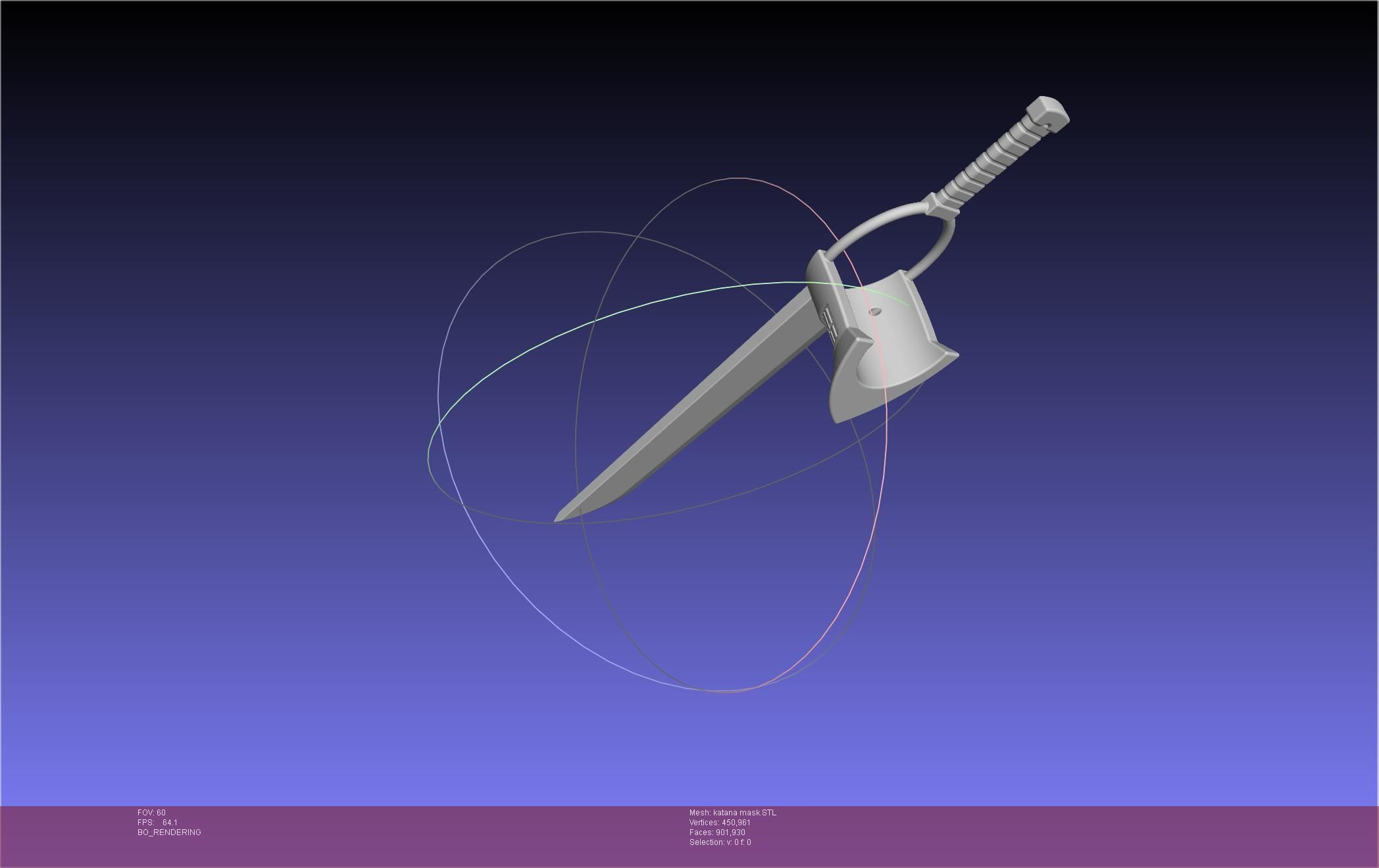 Chainsaw Man Katana Man Mask Frame 3D print model_23