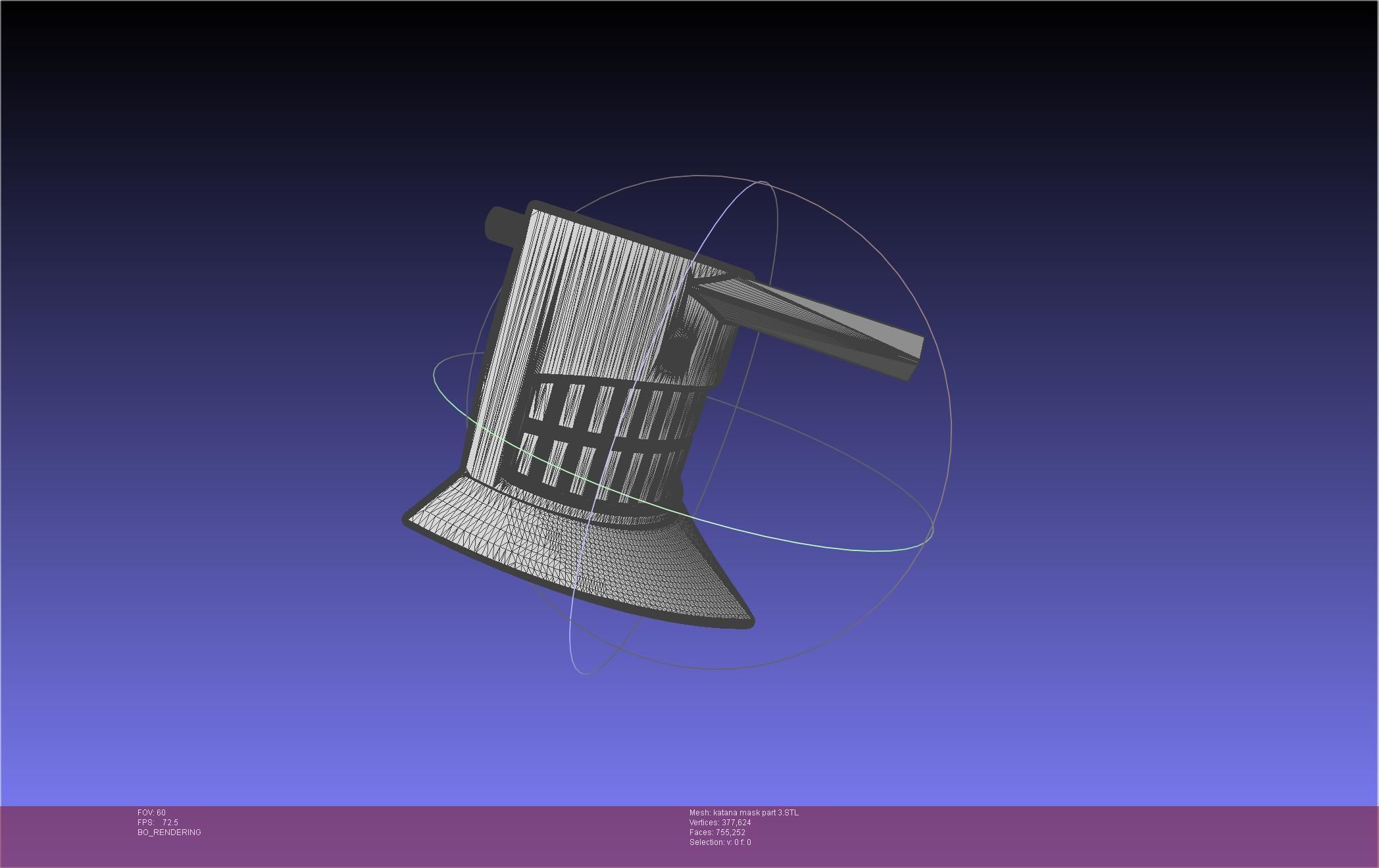 Chainsaw Man Katana Man Mask Frame 3D print model_59