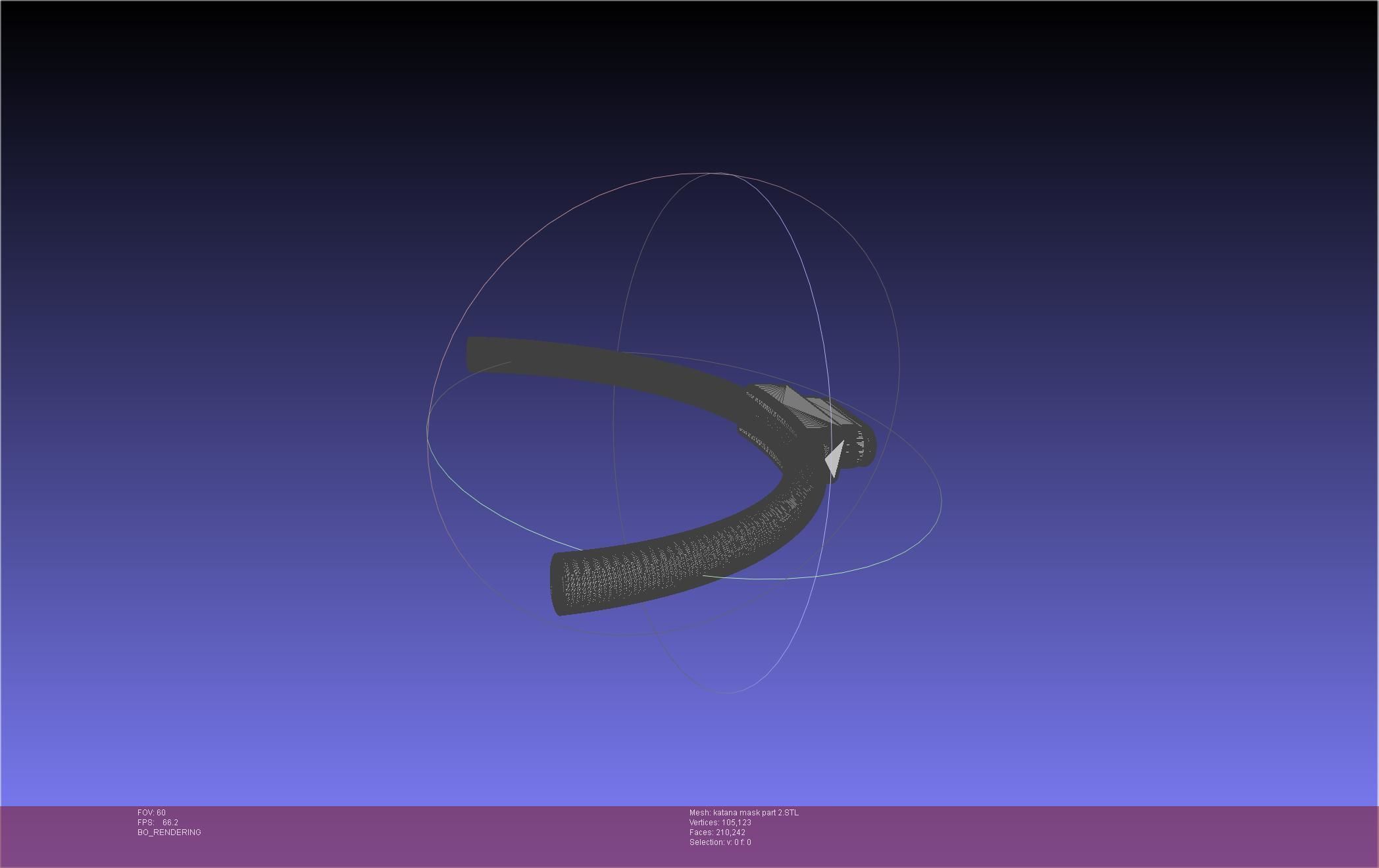 Chainsaw Man Katana Man Mask Frame 3D print model_50