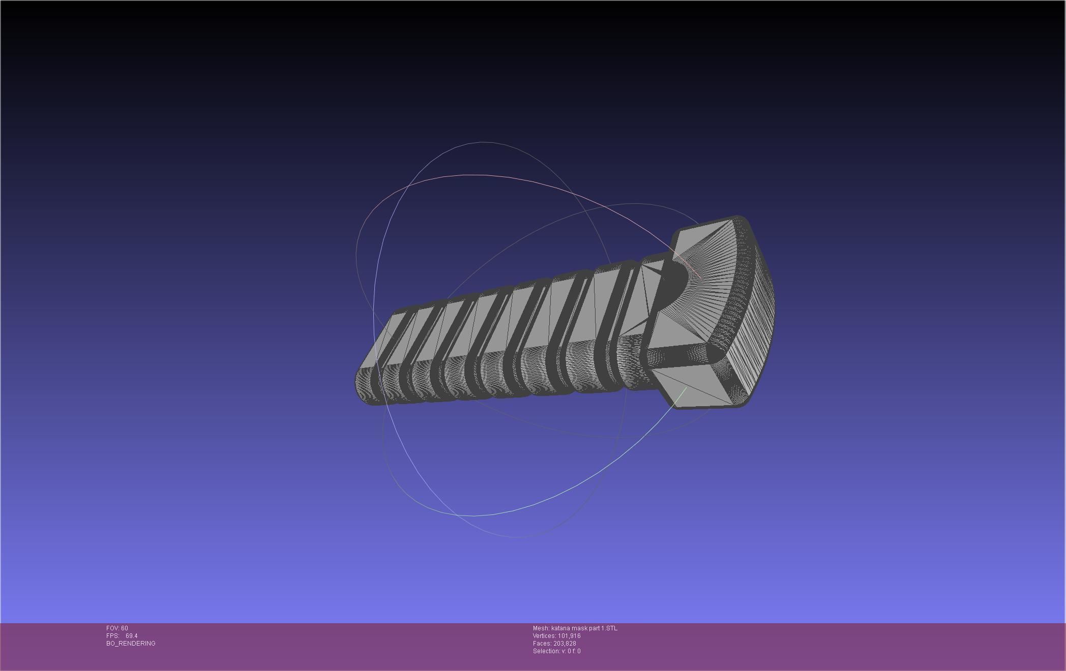Chainsaw Man Katana Man Mask Frame 3D print model_46