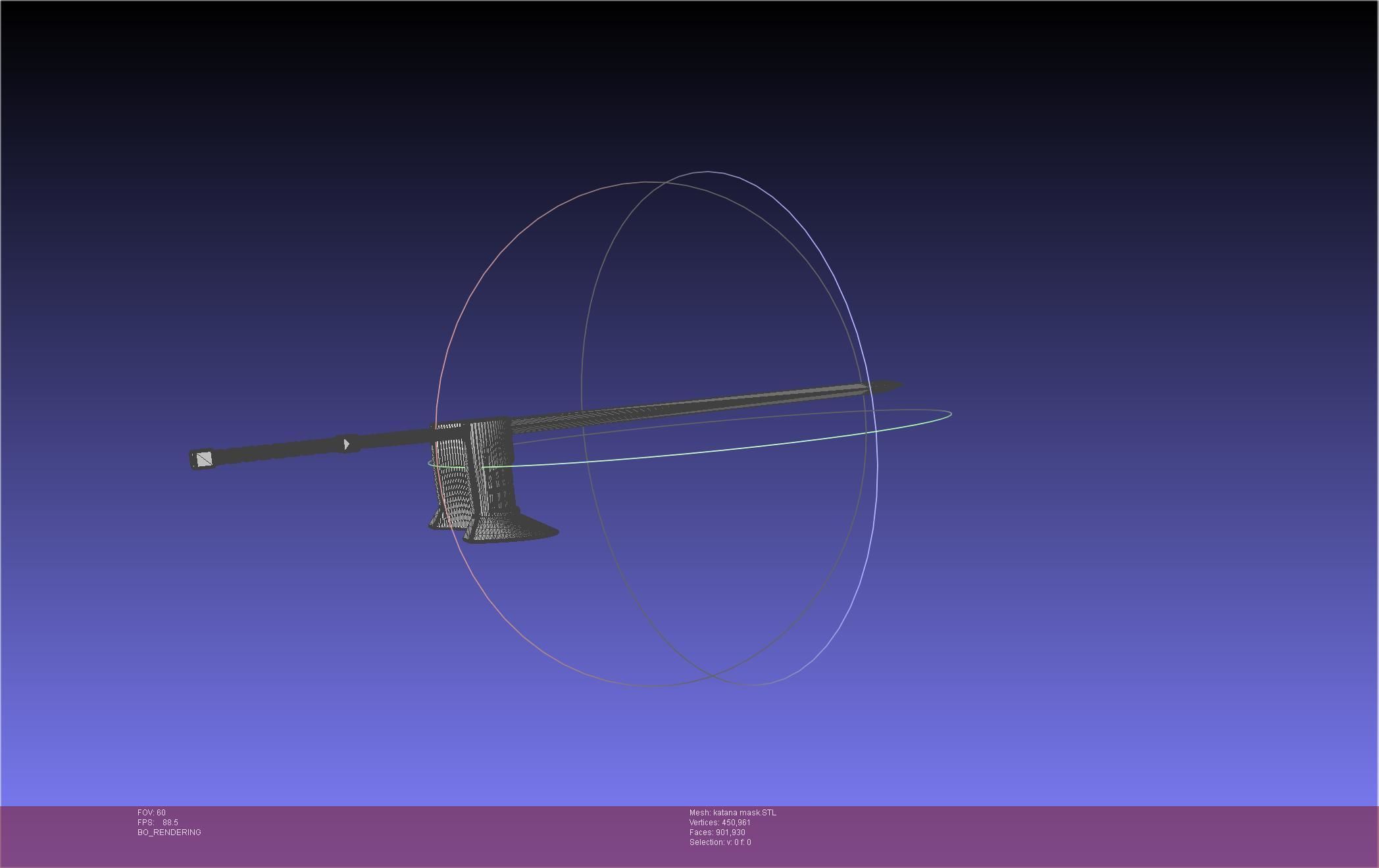 Chainsaw Man Katana Man Mask Frame 3D print model_36